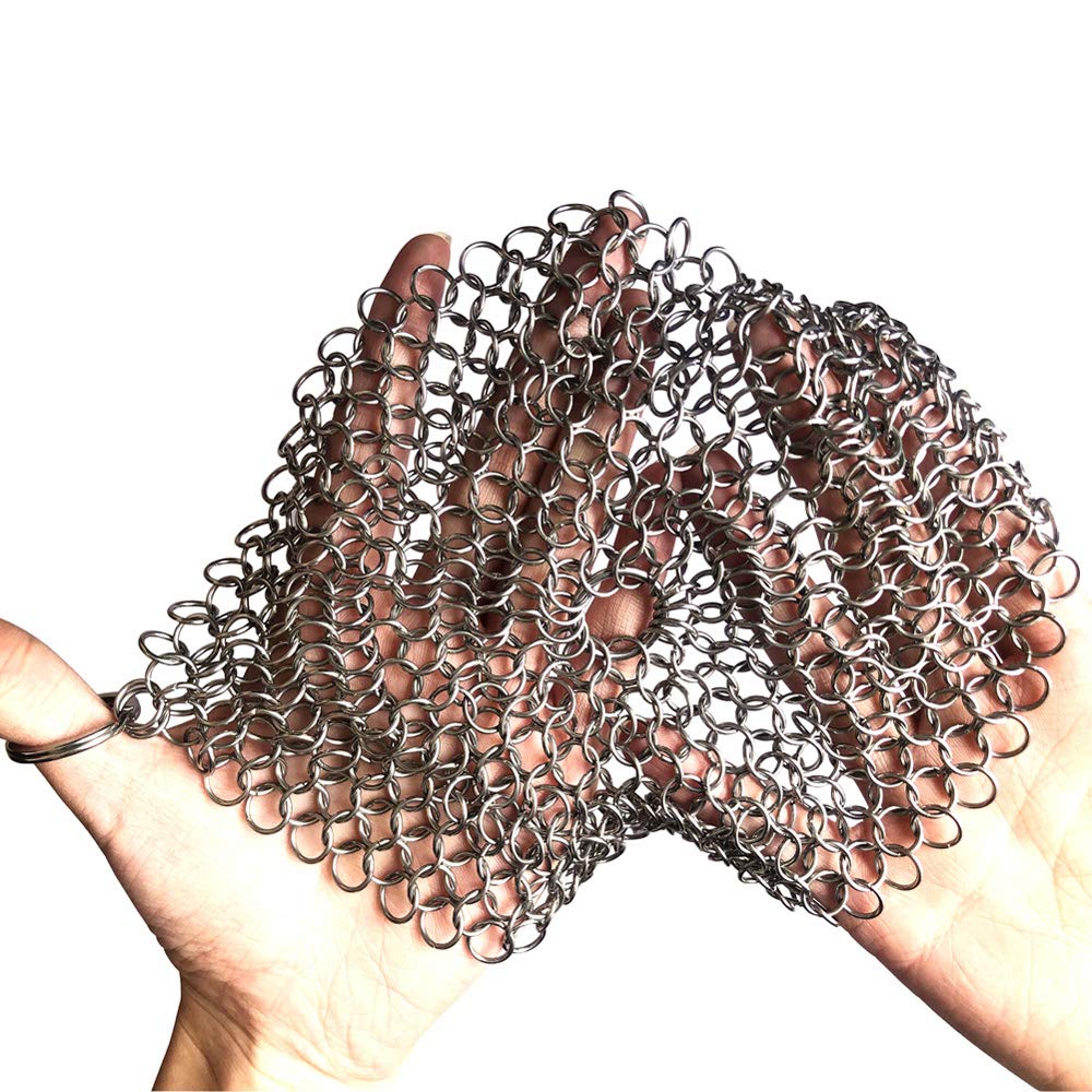 Nettoyeur Fonte Acier Inoxydable 316 - Récureur Maille Chaîne Poêle Gril