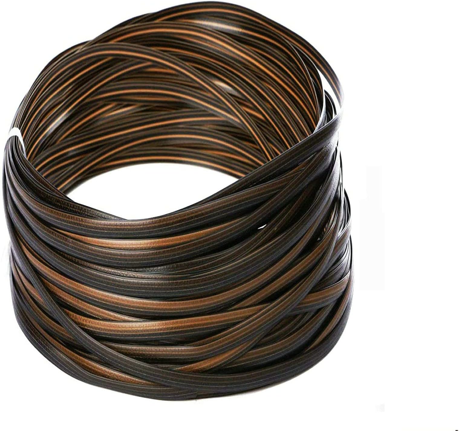 Wicker Repair Kit,Flat Smooth Coffe Color Synthetic Rattan Supplies Roll for Patio Furniture Sofa Garden Basket Weaving Cane Webbing Table Material-0.55 LB 110 Ft