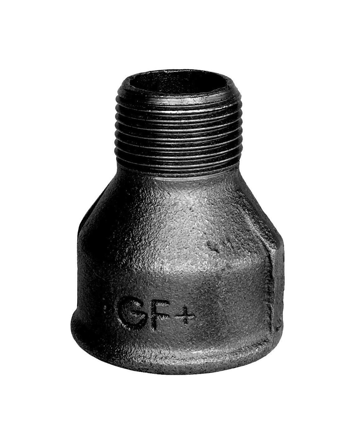 Georg Fischer + GF+ Fitting, negro, NR. 246, 2 x 1 M4, manguito reductor I/A.
