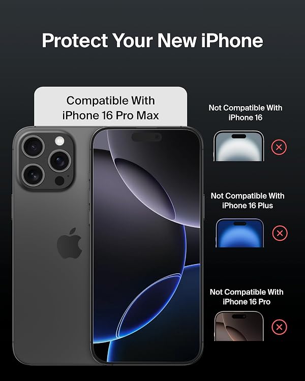 Belkin ScreenForce UltraGlass 2 Treated Screen Protector for iPhone 16 Pro Max - Scratch-Resistant, 9H Hardness Tested Glass w/Slim Design & Easy Align Tray for Bubble-Free Application by Belkin - Image 2