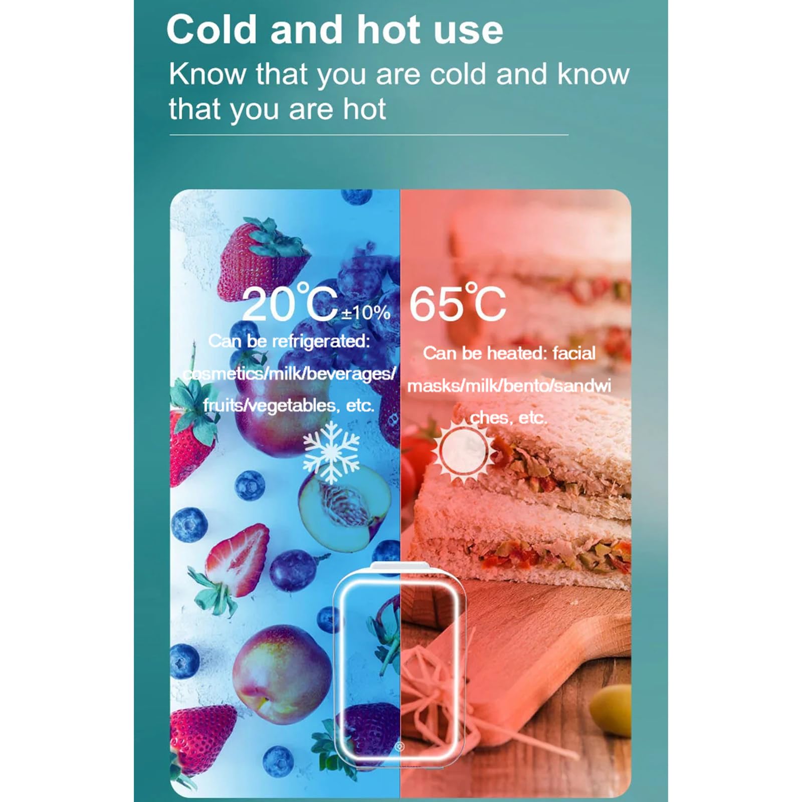 Refrigerador de belleza de doble uso para el hogar y el coche con lámpara táctil, espejo cosmético, Mini refrigerador de 4L para coche, producto cosmético para el cuidado de la piel