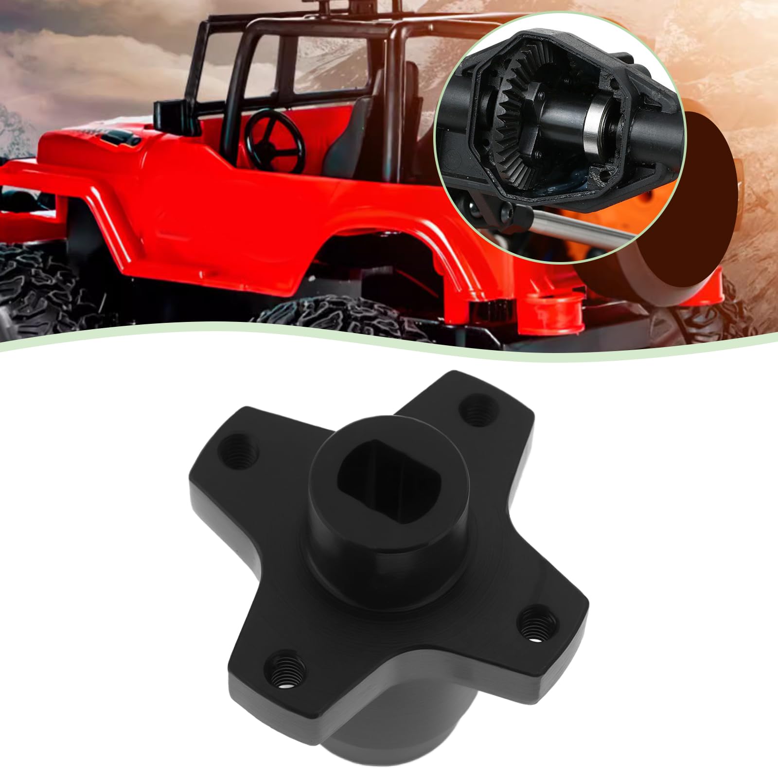 ECSiNG 1Pc Hardened Steel Bevel Gear Differential Locker Front Rear Axles Compatible with Axial RBX10 RYFT 1/10 Remote Control Crawler - Image 2