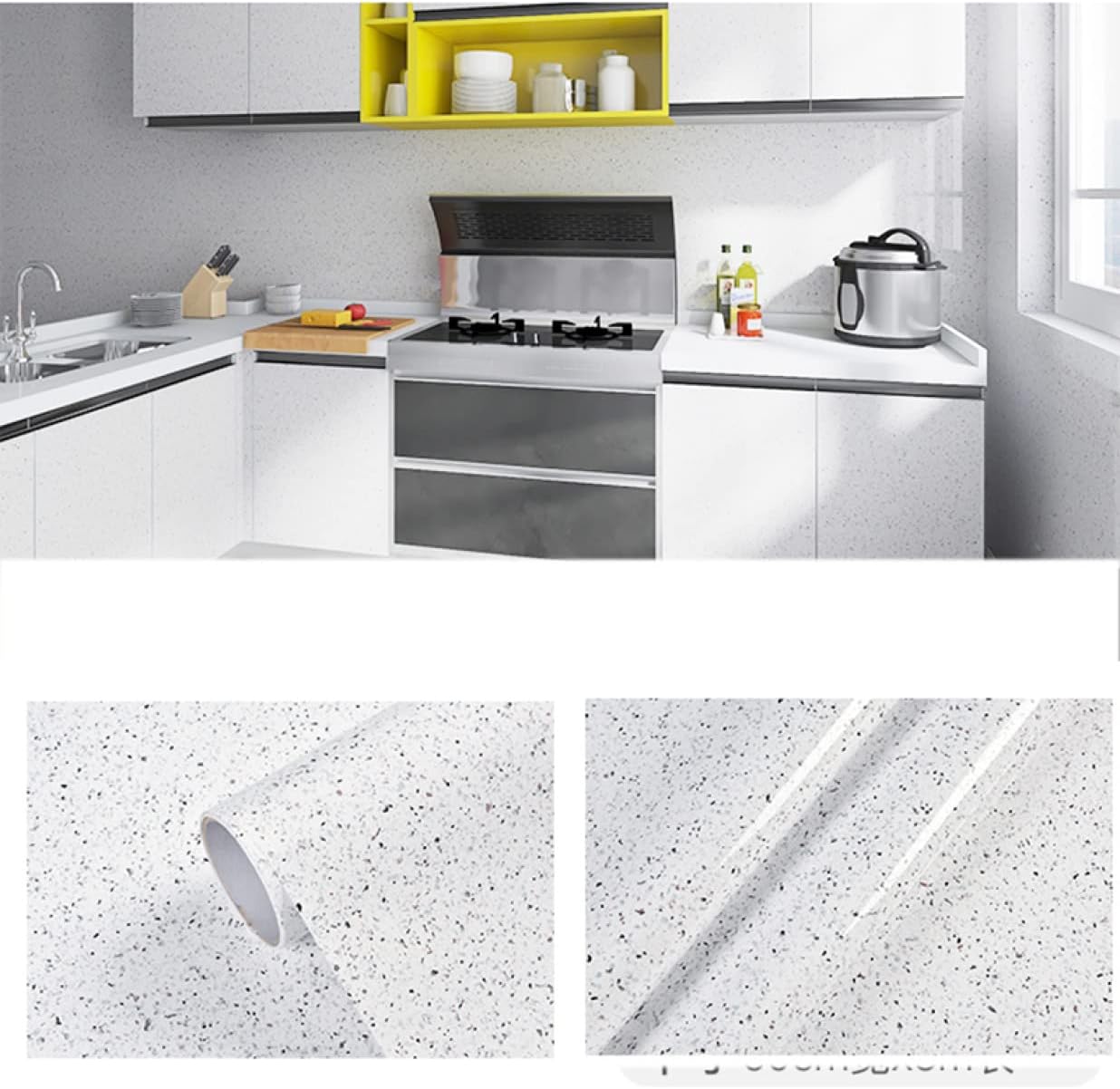 Qqzsg 壁紙 シール 大理石 リメイクシート はがせる 60cm 3m おしゃれ 壁紙シート カッティングシート 光沢 白 幅60cmｘ長さ3m つるつる ウォール ステッカー フォームシート キッチン トイレ テーブル 家具 床 Diy 厚手 防水 模様替え ホワイト 家具保護 補修シール 価格