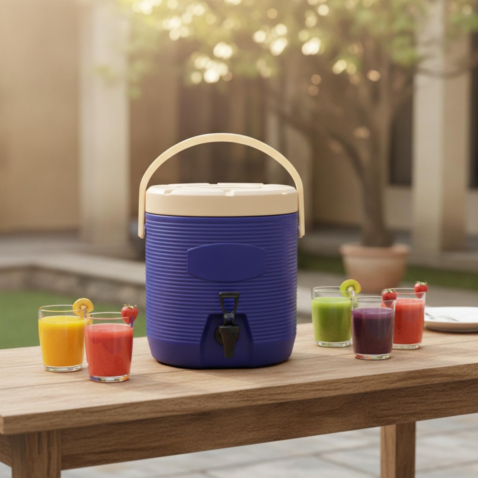 Isolierter Getränkeeimer Getränkespender Thermobehälter Ausschankbehälter mit Auslauf aus Edelstahl mit PU Isolierung Und PE Außenhülle für Buffet, Array, color to 2, 13L