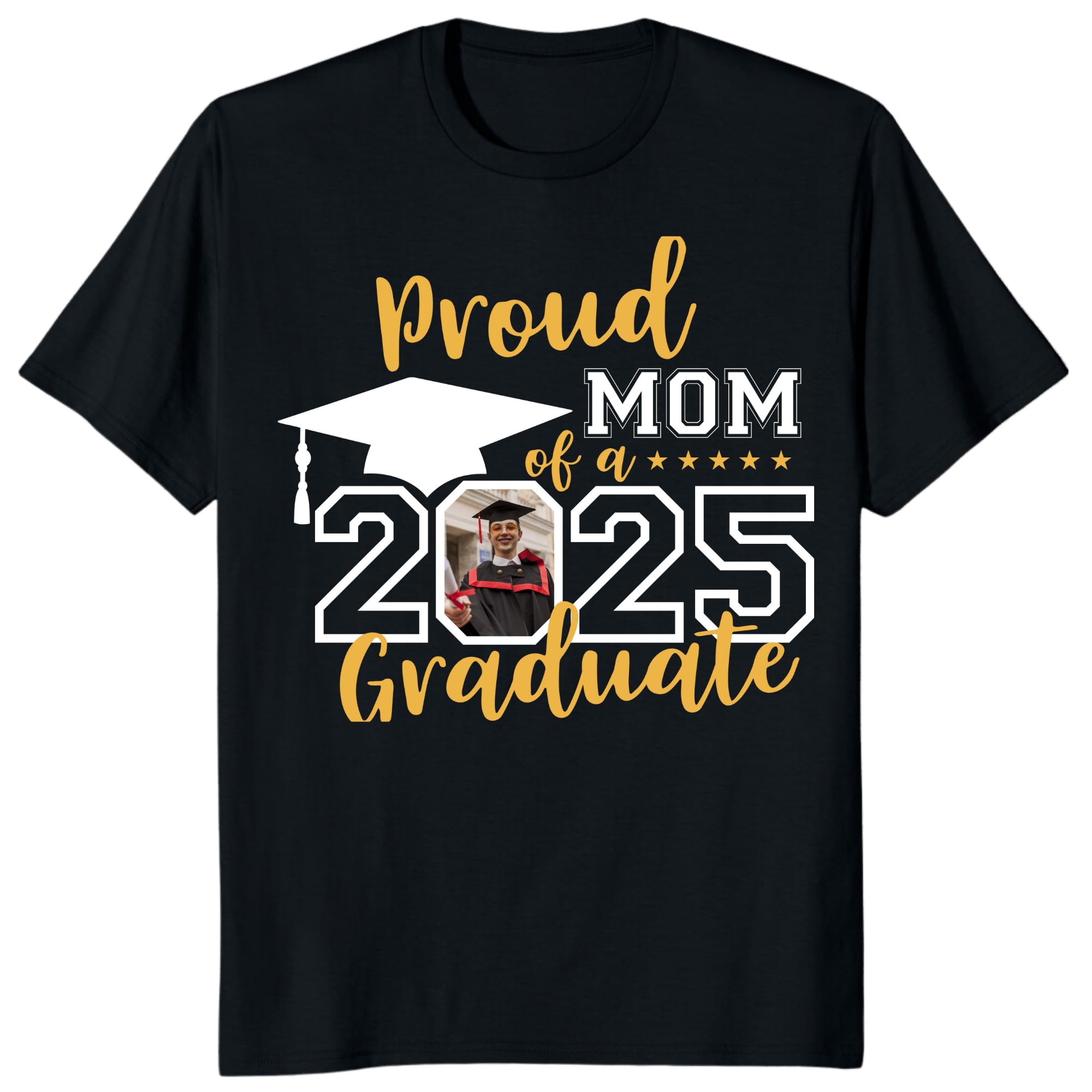 Custom Photo Graduation Shirts, Class of 2025 Family Graduation T-Shirt, Proud Family Graduation Tee, Graduate T Shirts Toddler Black 2T