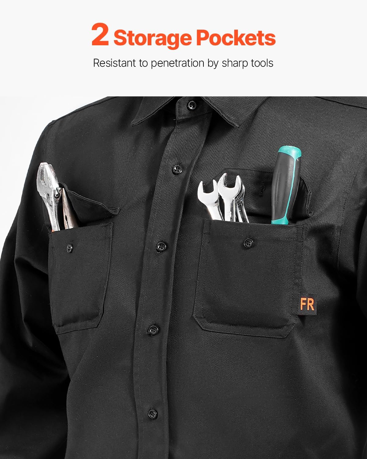 VEVOR mens Flame Resistant Welding Jacket - Image 5