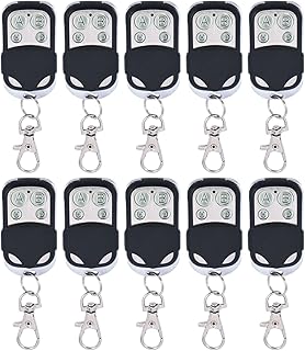 Fernbedienung Schlüsselanhänger, 433MHz Elektrischer Klon-Toröffner für automatisches Schiebetor, elektrisch rollende Auffahrt Toröffner Schließer Klonen Garagentoröffner Torfernbedienung (10)