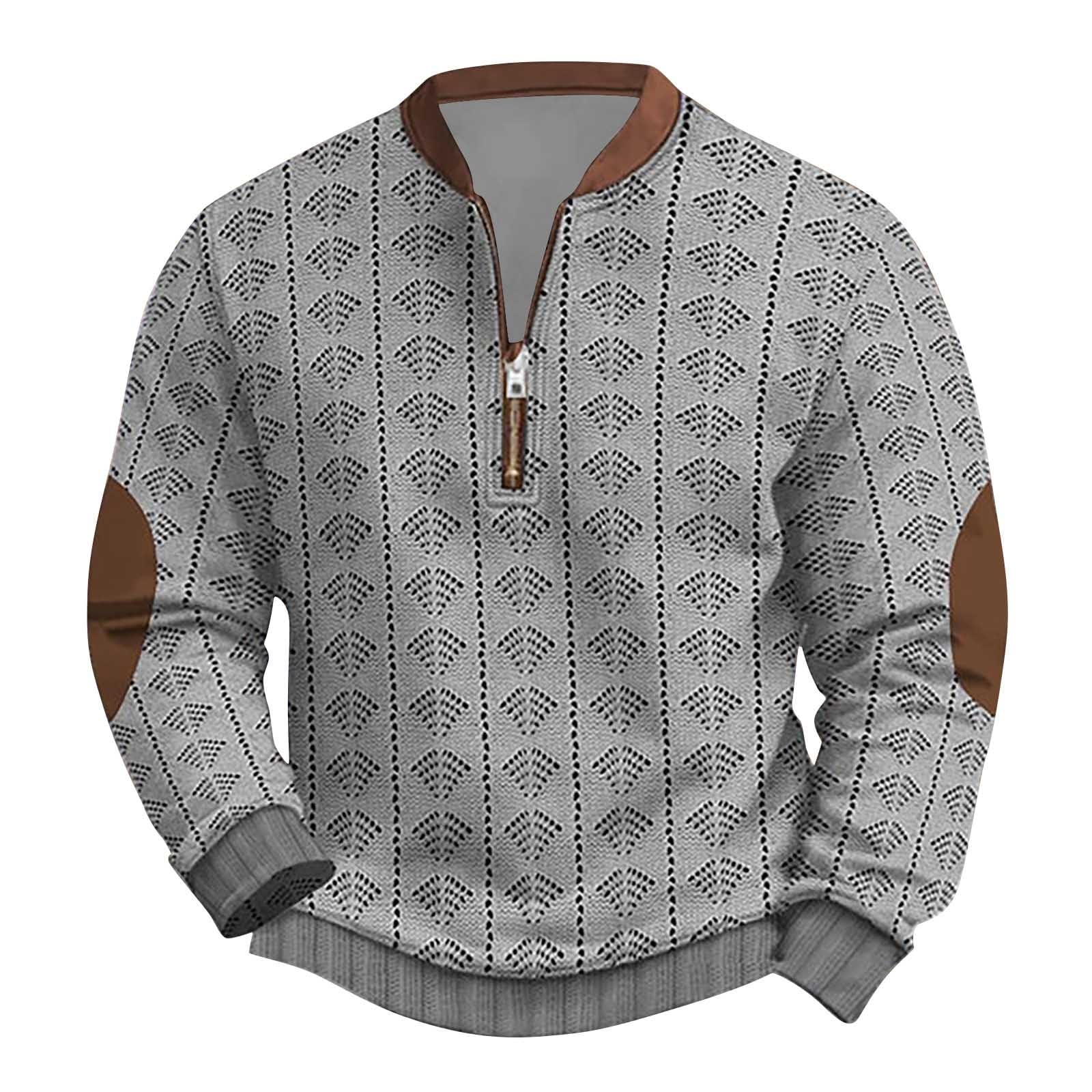 Herren Sweatshirt Solid Pullover Herren Weihnachtspullover Oberteile Rundhals Thermo Langarmshirt Strickjacke Zweiteiliger Wintermantel Bärenkostüm