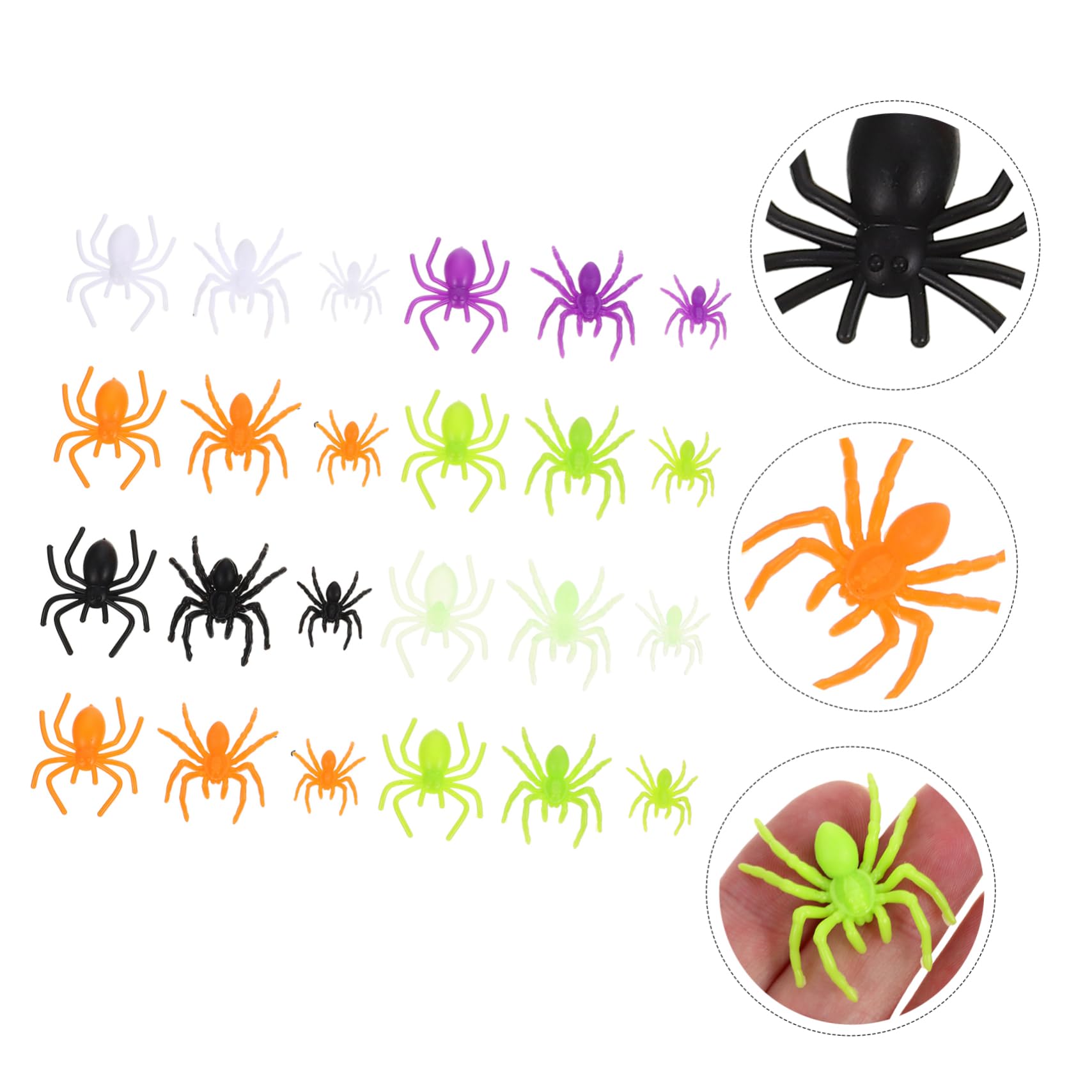 Alasum 1000pezzi Mini Spiders Realistici Giocattoli Insetti Per Scherzi Halloween e Decorazioni Accessori Per Horror e Prank Props