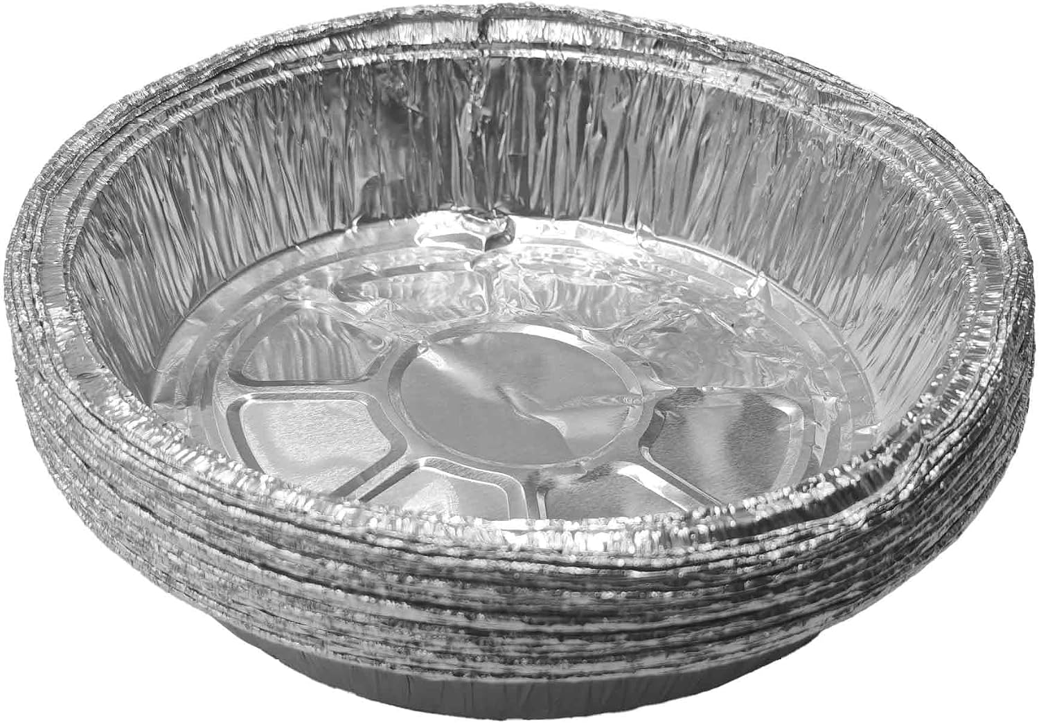 20PCS 6 Inch Round Aluminum Foil Pans, Disposable Tin Baking Containers for Cooking, Storage, Freezer & Oven Safe