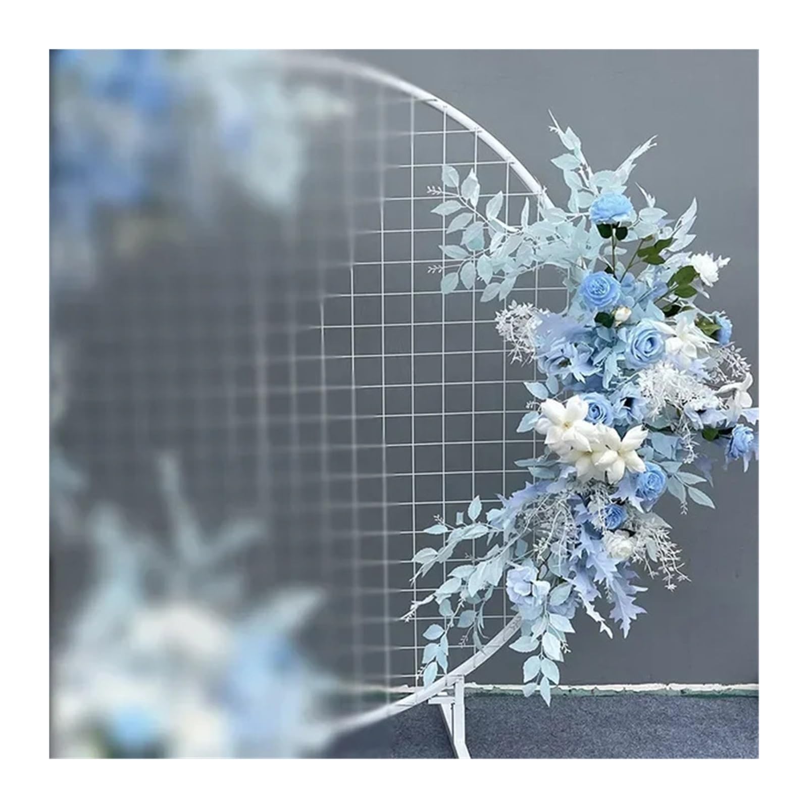 EKalgretrA Flower Arch Wedding Flower Simulation Artificia Silk Flowers Arch Round Pavilion Art Window Decoration Props(Color6 M)