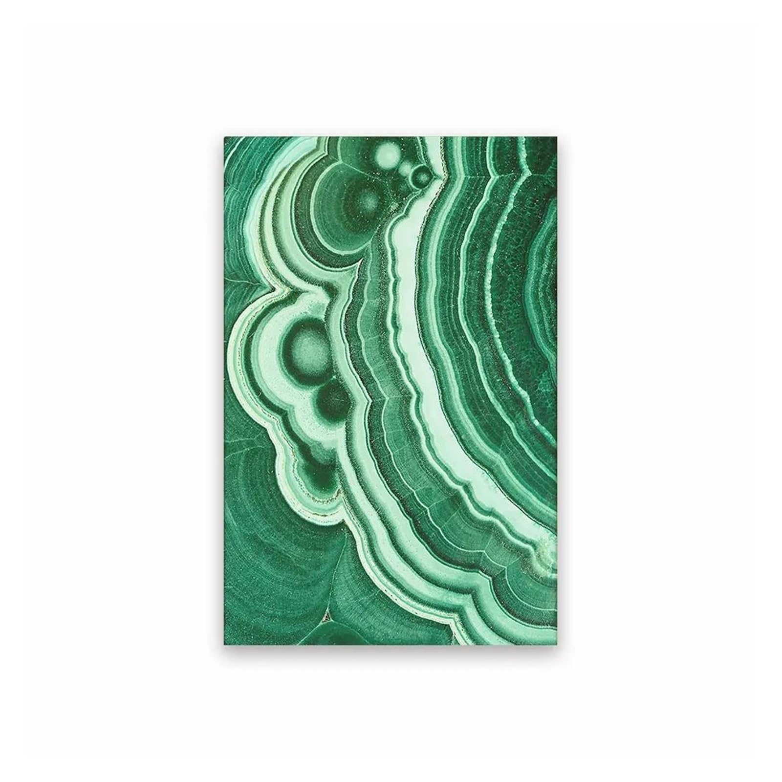 Tableau agate émeraude moderne 50x70cm pour déco salon