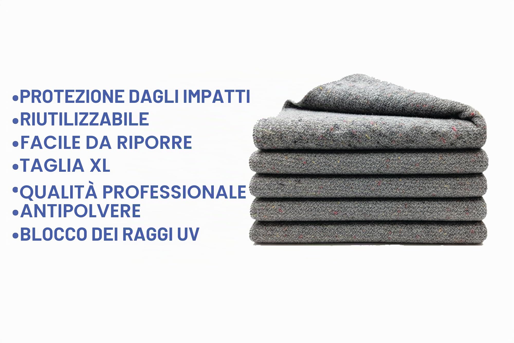 Coperte per imballaggio mobili per trasloco, 200 x 150 cm, confezione da 10 pezzi