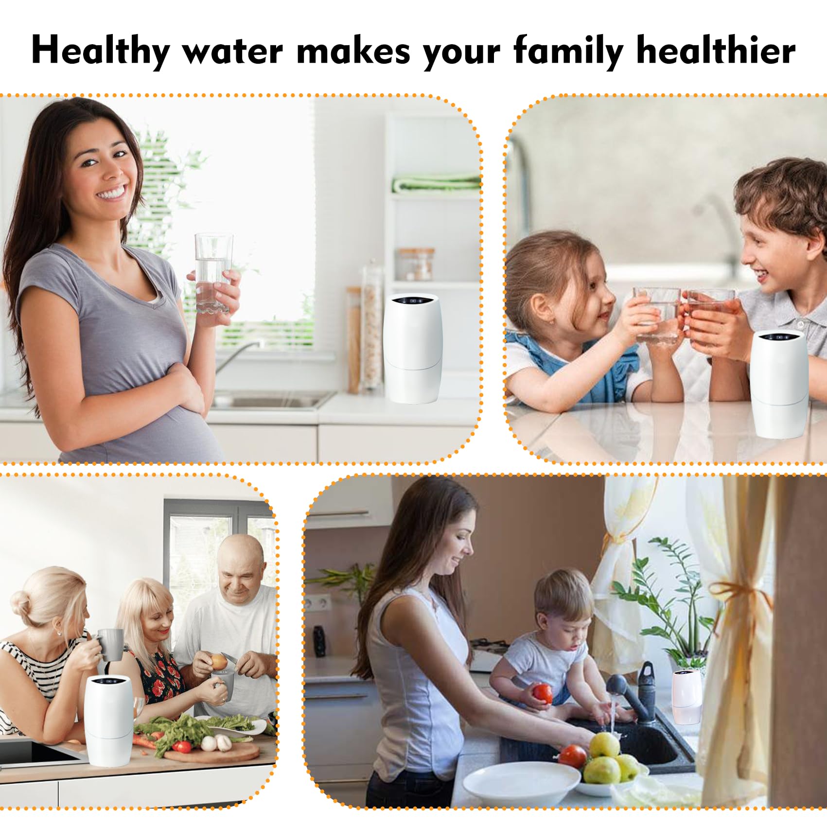 Filtro de agua 100186 con prefiltro compatible con el filtro de agua Amway eSpring, 4 veces la capa de prefiltro de alta eficiencia absorbe elementos nocivos, hace que el agua sea más saludable. Dura