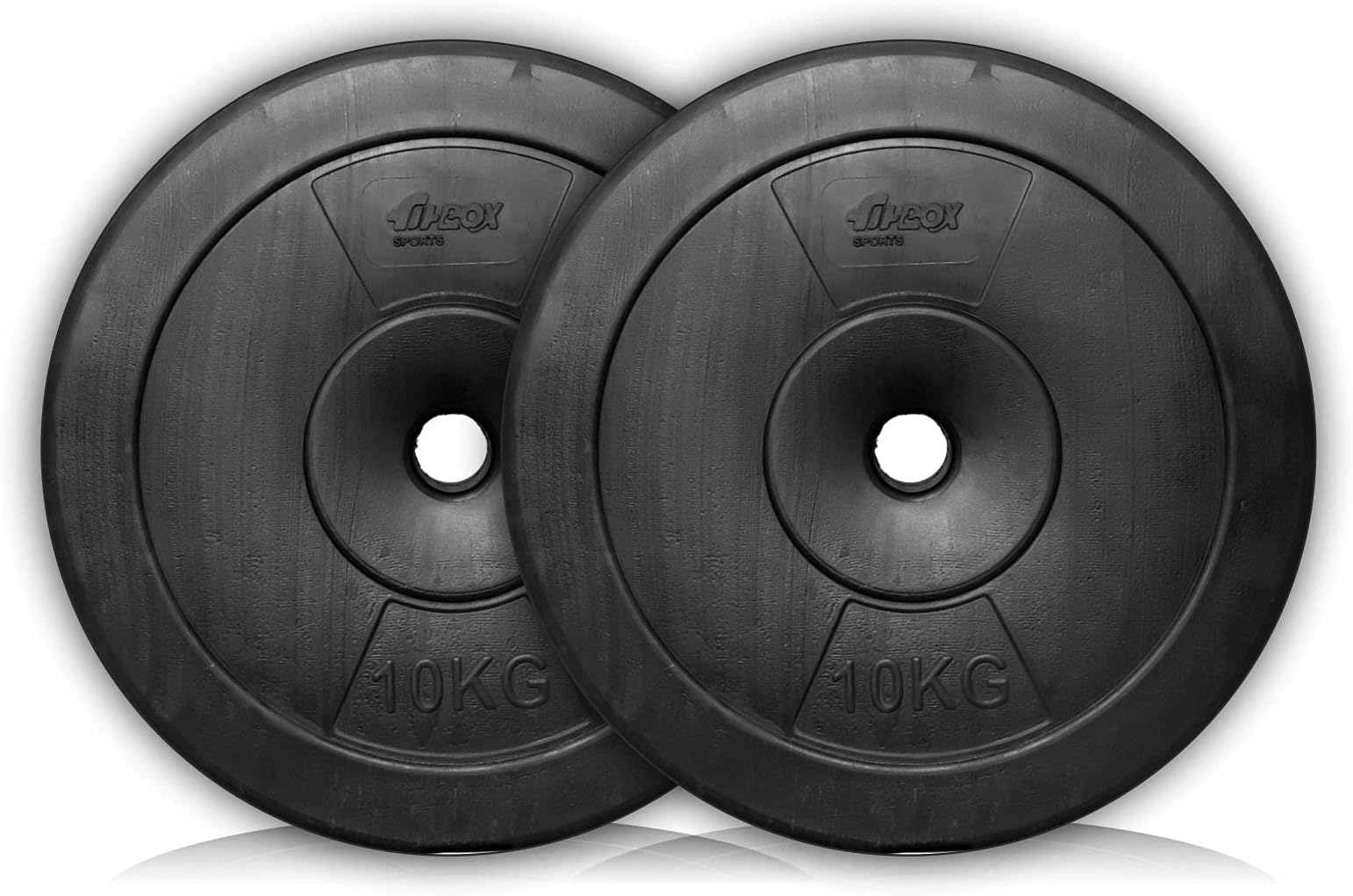 Vinyl Coated PVC Intruder 20 Kg Weight Plates, 10Kg X 2(Black)