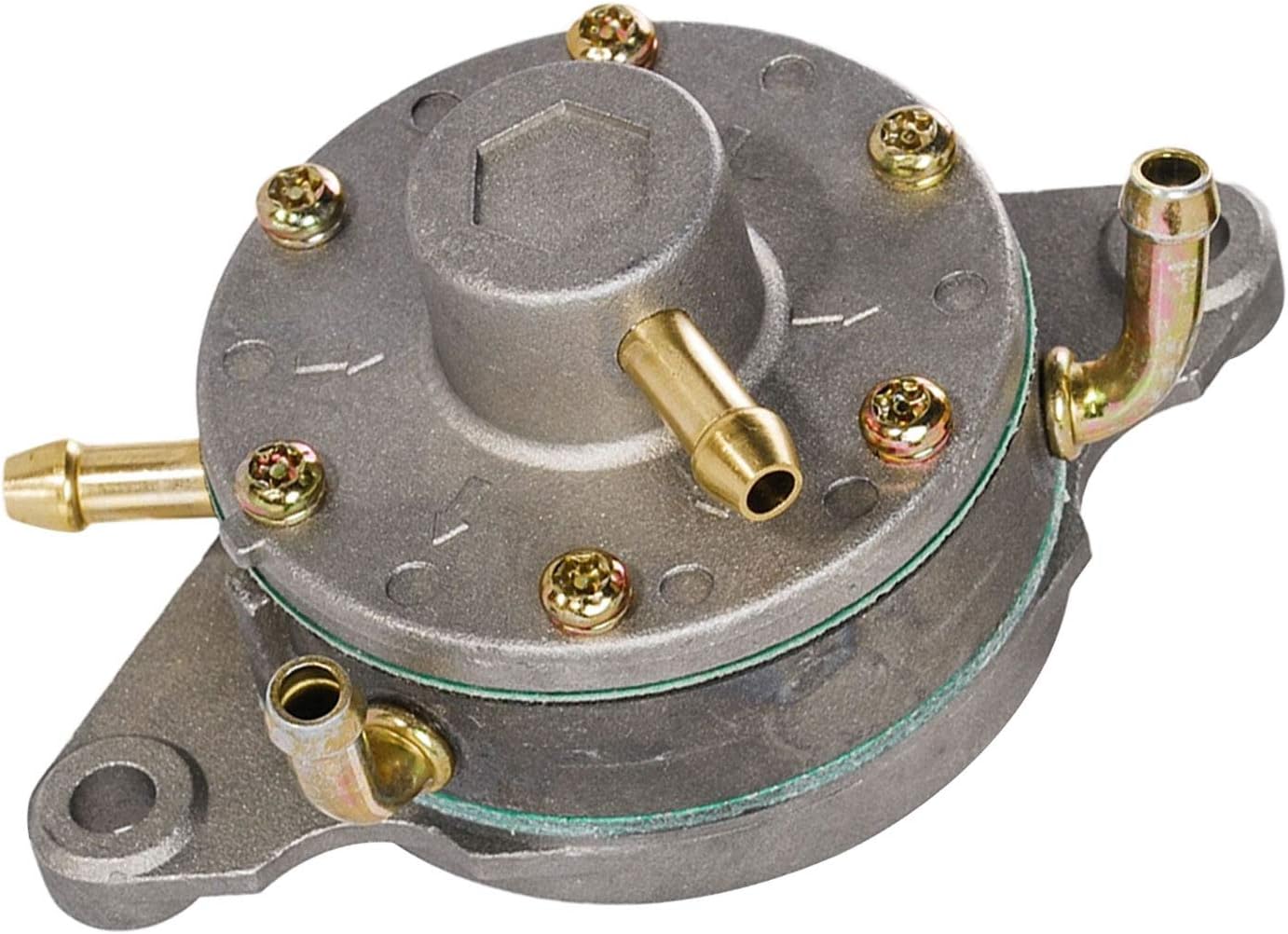 Fuel Pump Compatible with Mikuni Flush Mount DF52-73 Round Dual Outlet Fuel Pump/Pulse Pump/Vacuume Pump for Snowmobiles and Personal Watercraft