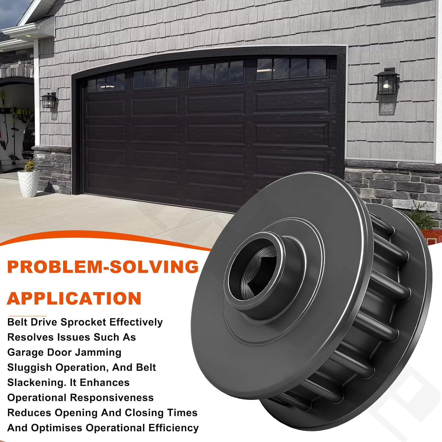 Belt Drive Sprocket for Garage Door Opener 1024 1042 2024 2042 | Compatible with ReliaG 600 and ReliaG 800, Replace 38416A 38416A.S