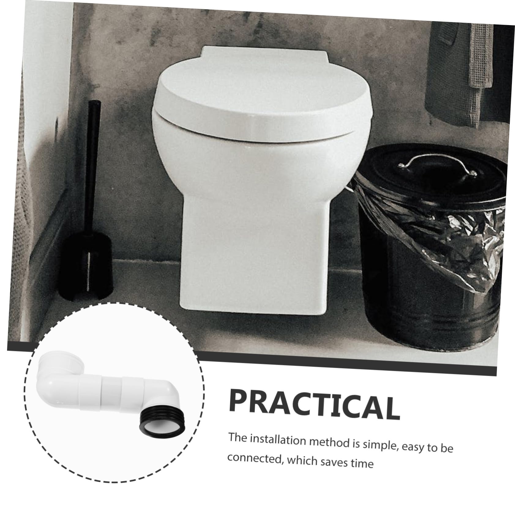 Dispositivo Massima tra Fori di 10cm in Pvc di Spostamento Wc Regolabile Adatto per Uso Commerciale Installazione