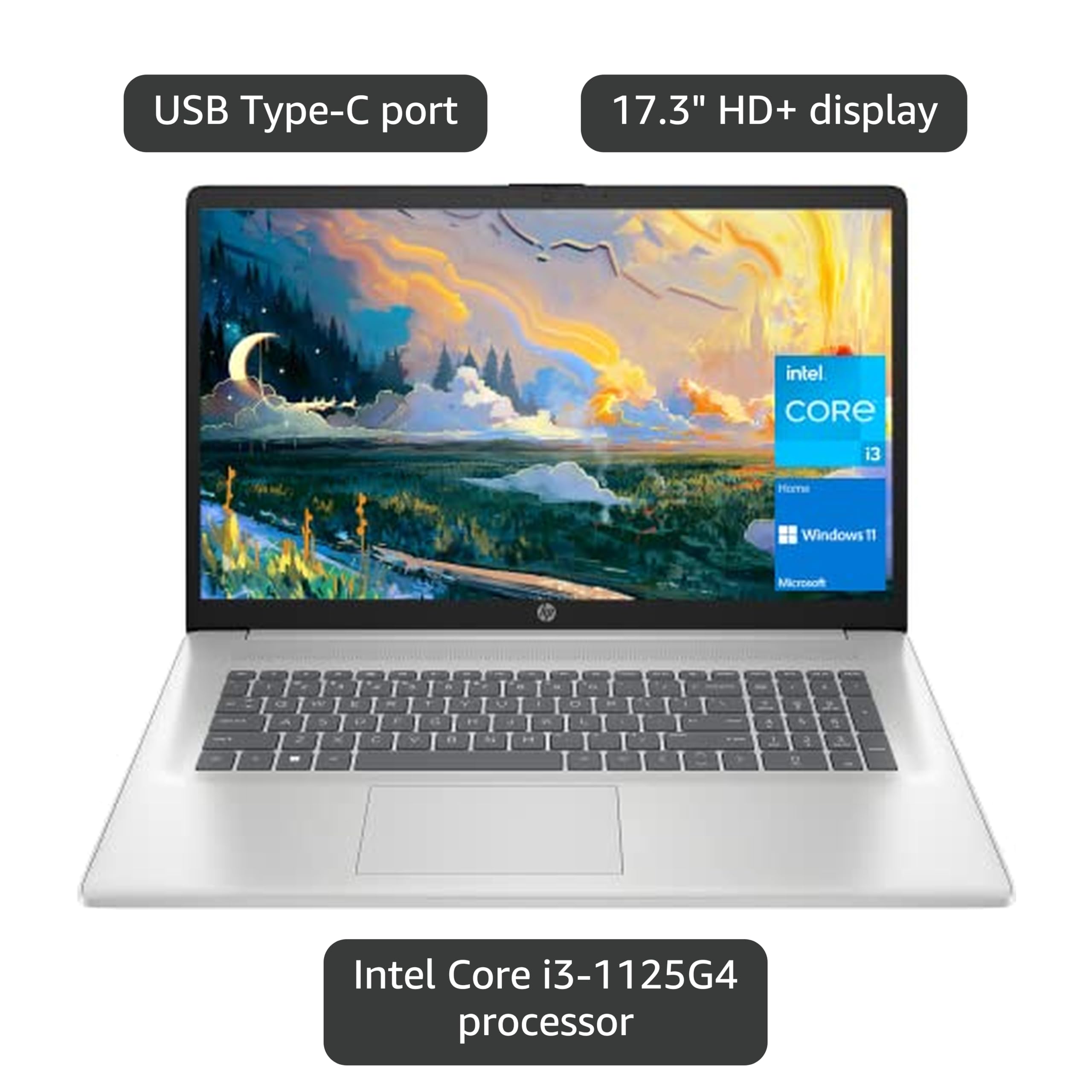 Amazon.com: HP 17 Laptop, 17.3” HD+ Display, 11th Gen Intel Core
