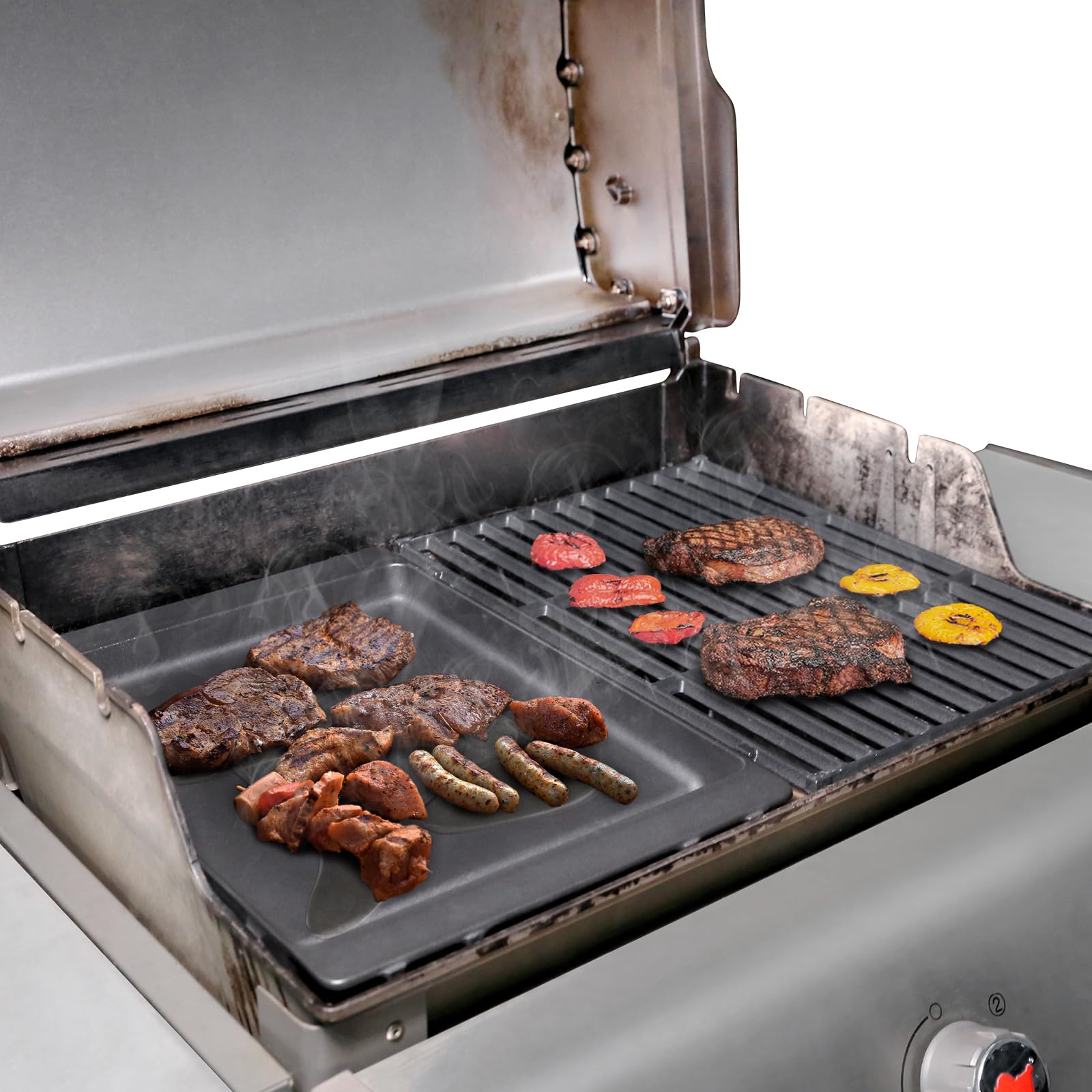 GFTIME Plaque de cuisson en fonte 6790 44 x 30,5 cm pour Weber Spirit I II 300 série E-310 E-320 E-330 S-310 S-320 S-315 SP-330 SP-335 Plancha de rechange