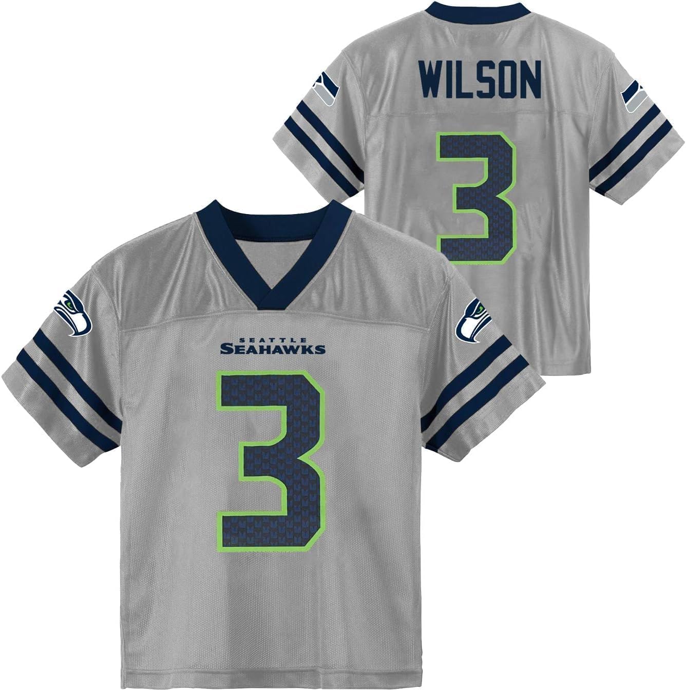 Russell Wilson Seattle Seahawks #3 Gray Infant Toddler Alternate Away Player Jersey
