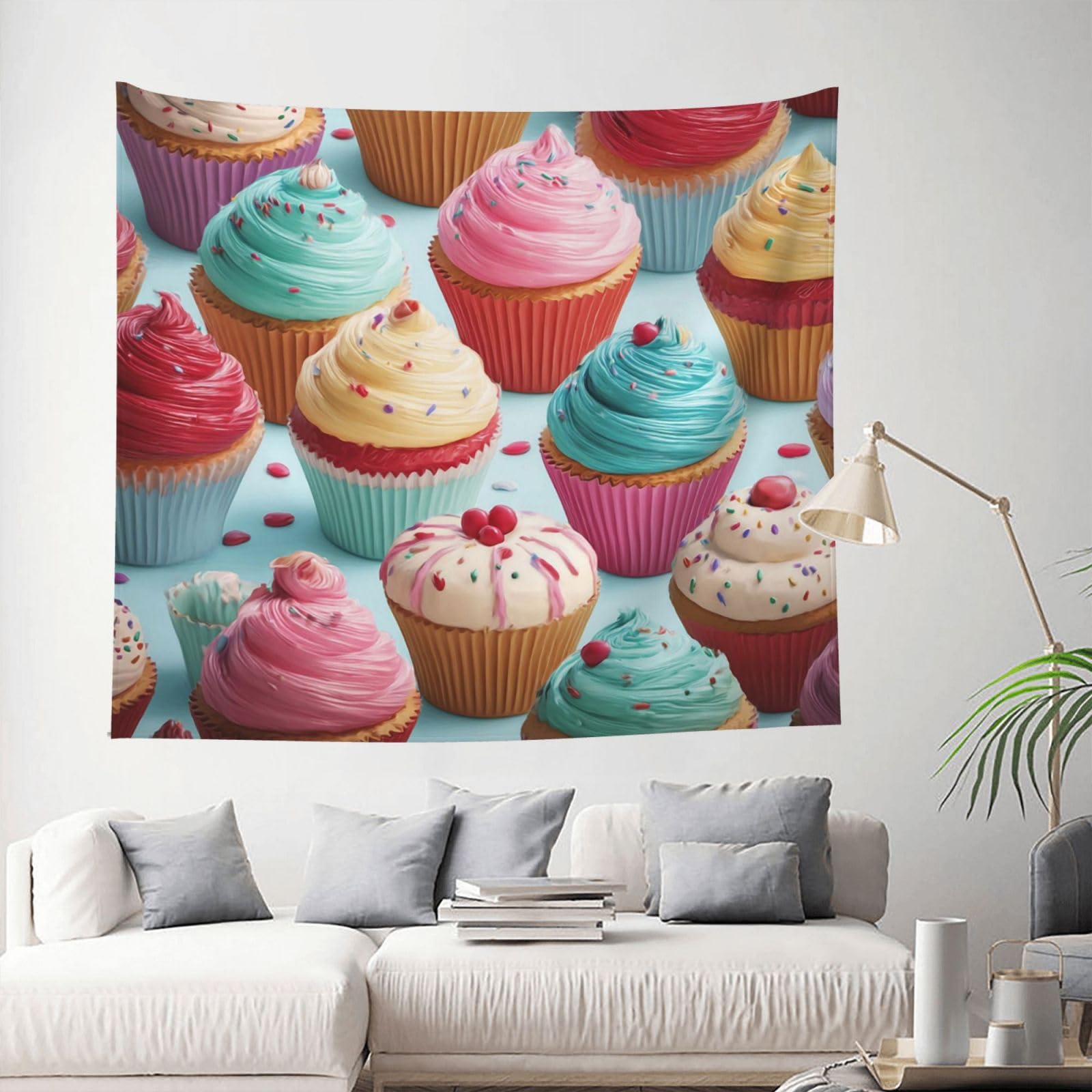 QLDETUPWLX Tapestry 153 X 130 CM Inches Wall Hanging for Living Room Colorful Sweet Tapestrys Home Decor Soft Aesthetic Tapestries Hanging Decor Blanket Wall Tapestry for Bedroom Dorm Indoor Outdoor
