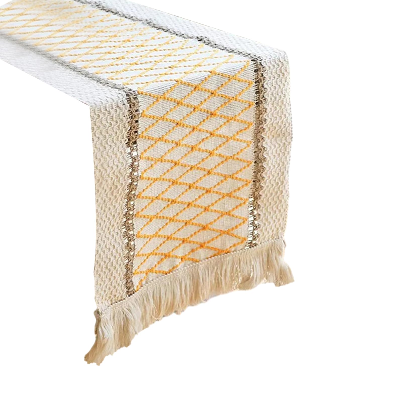 Table Runner Table Runners Cotton Linen Splicing Tasseled Decor Cloth Stylish Tablecloth for Wedding Party Runner Runners Cotton Linen Splicing Tasseled Decor Cloth Stylish Tablecloth for Wedding