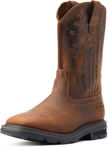 ARIAT Sierra Shock Shield Patriot Botas de trabajo Western para hombre