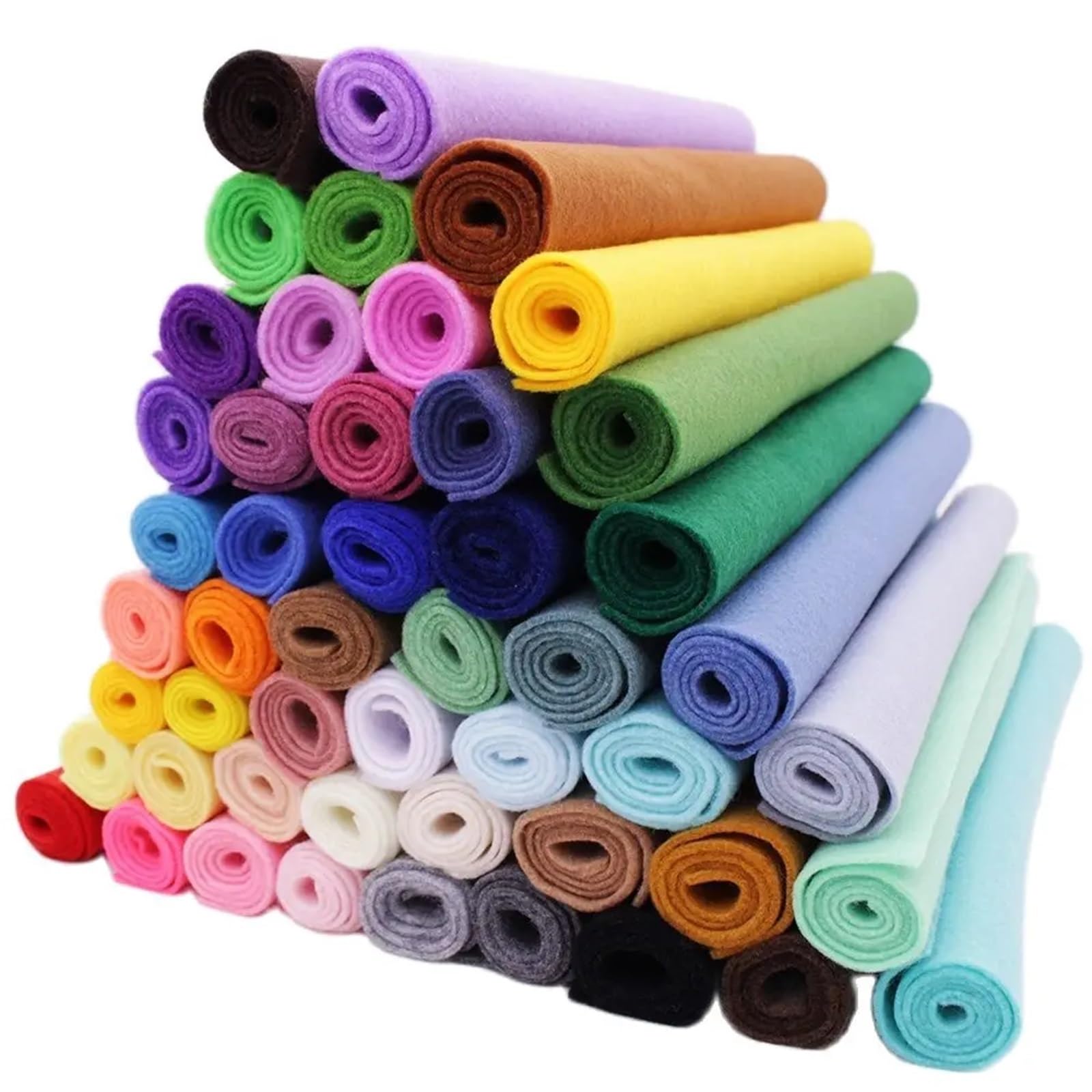 Láminas de tela de fieltro, Láminas de fieltro no tejido 1,2 mm, 25 cm x 28, multicolor, paquete for manualidades, costura y creación muñecas juguetes