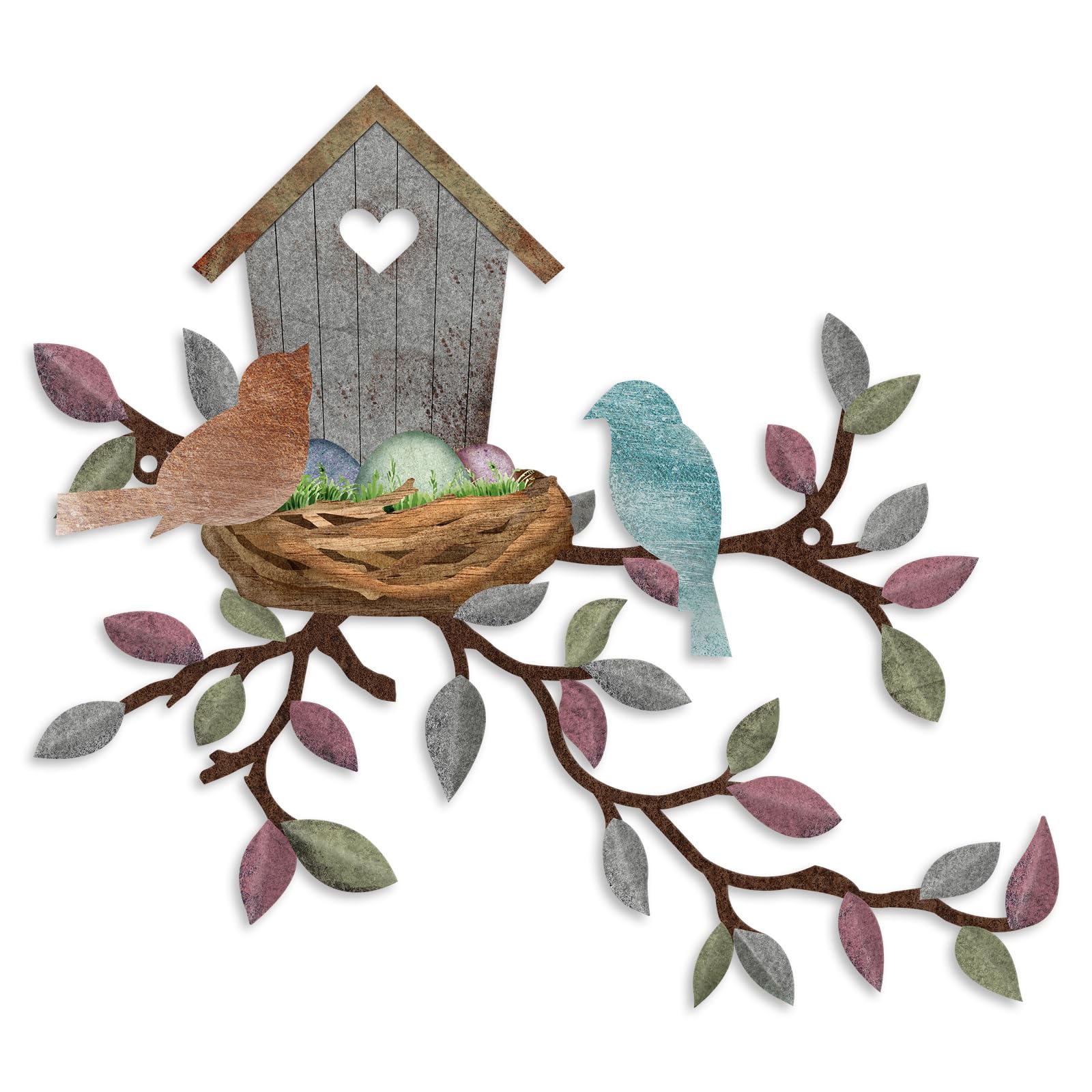 Amazon.co.jp: COLOR VALLEY ART 鳥 壁装飾 メタルバードハウス 壁 