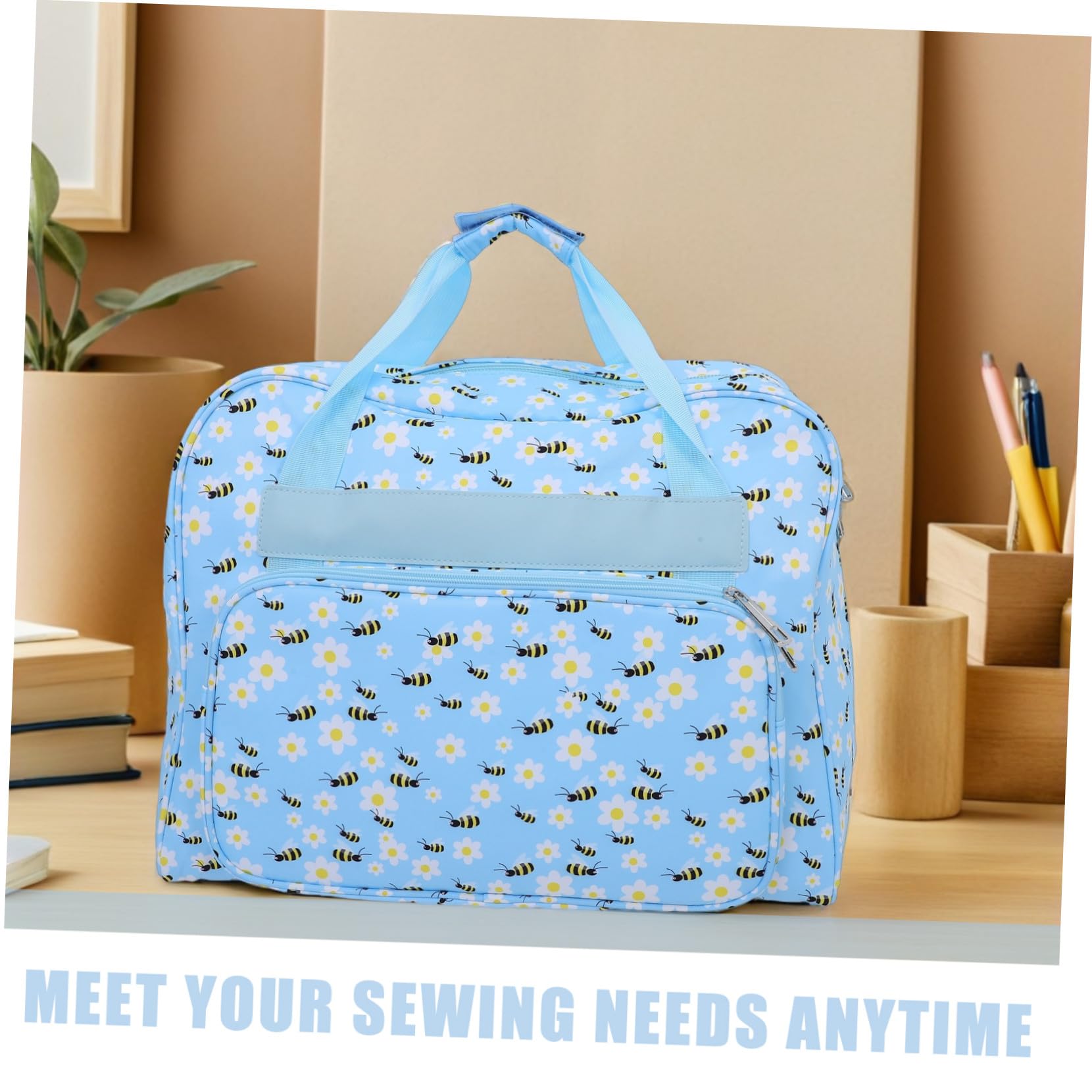 Holibanna Borsa Macchina da Cucire Portatile con Trolley e Manico Capacità con Tasche Multiple per Filati Uncinetto e Organizer da Viaggio Leggero e Sospendibile per Trasporto Comodo e