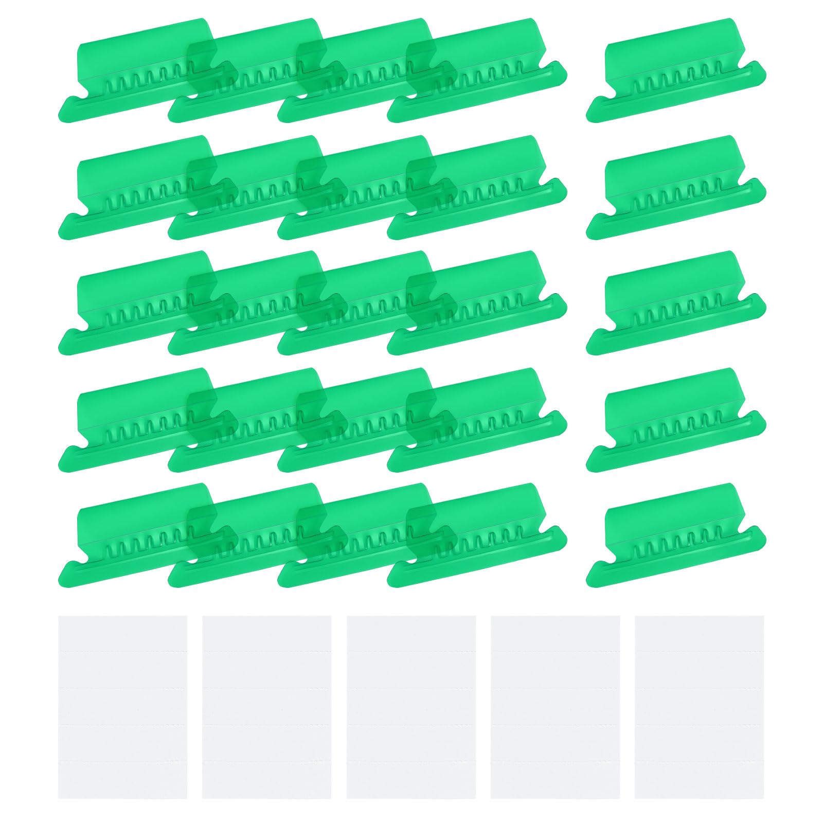 uxcell Hanging File Folder Tabs, 2 Inch Insertable Tabs and Inserts Plastic Clear File Organizer Labels Filing for Folder Quick Identification, Green,
