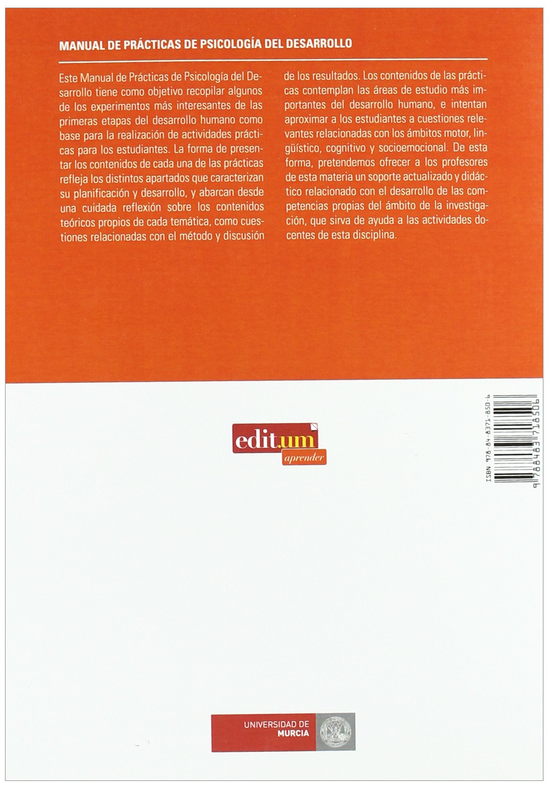 Manual de Prácticas de Psicología del Desarrollo: 14 (Editum Educar y Aprender)