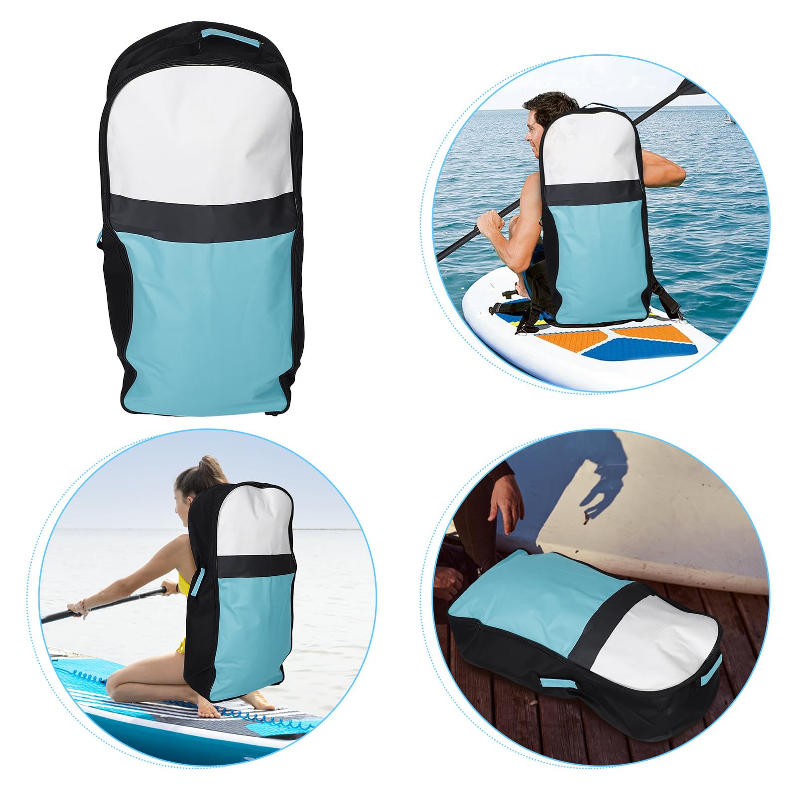 iplusmile Aufblasbares Bodyboard und Paddleboard mit Rucksack Leichtes Oxford Material für Strand und Pool Ergonomisches Tragesystem