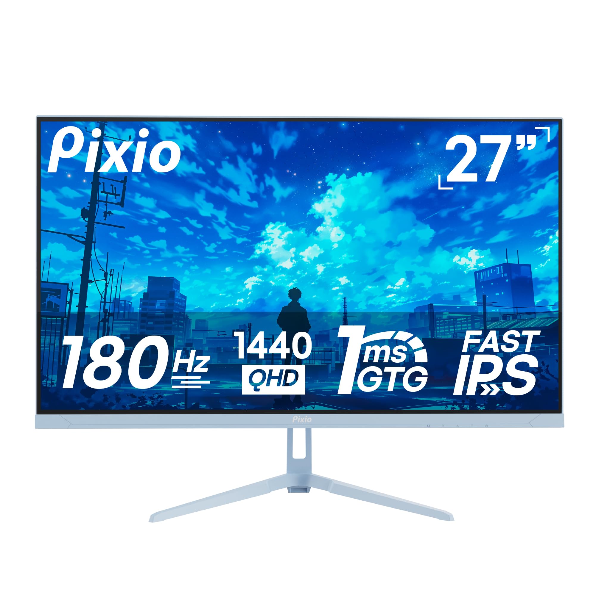 Pixio PX278 WAVE 27 ゲーミングモニター PX278WAVEW / ホワイト | 27インチ 180Hz WQHD Fast IPS