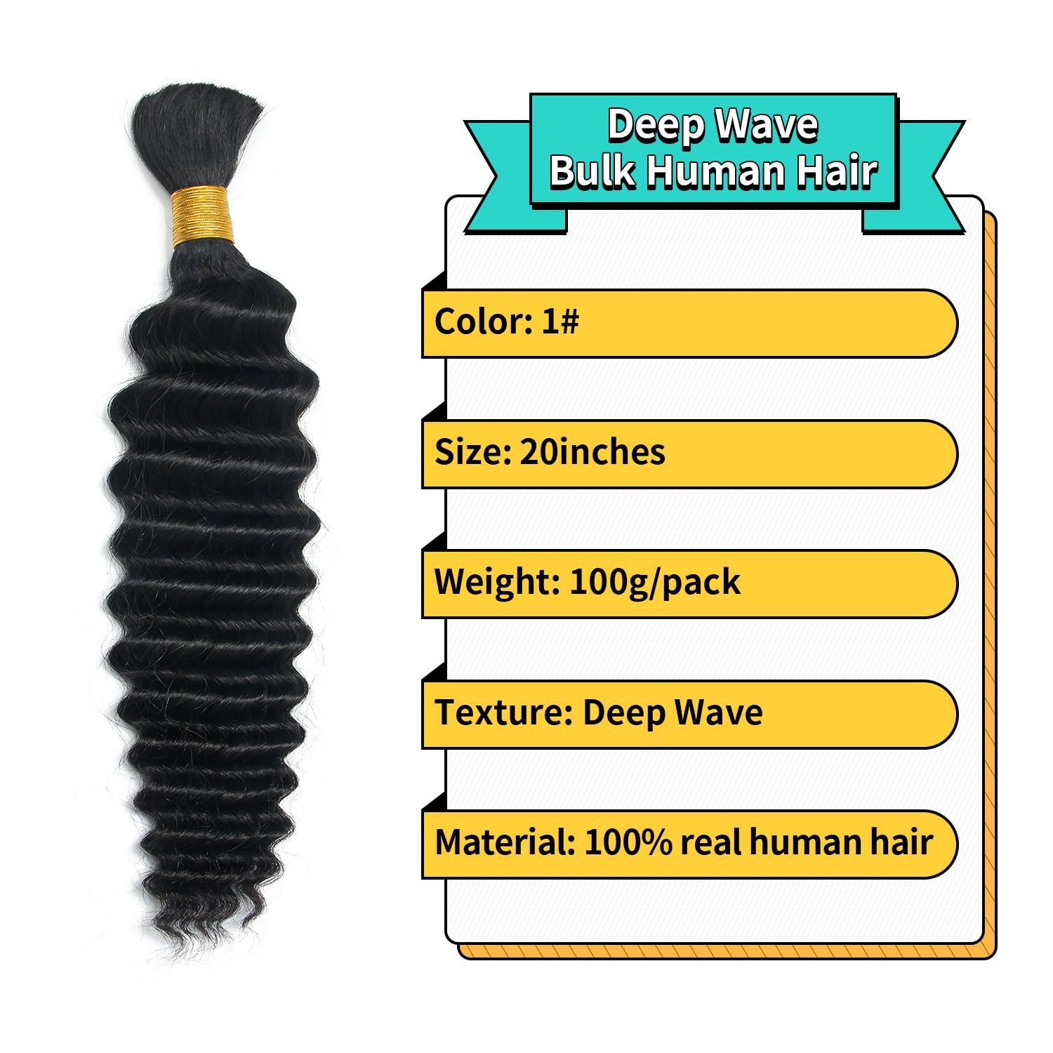 Cabello Humano A Granel De 20 Pulgadas Para Trenzar Extensiones De Trenzas De Cabello Onda Profunda Cabello Humano No Weft Micro Trenzado Cabello 100G