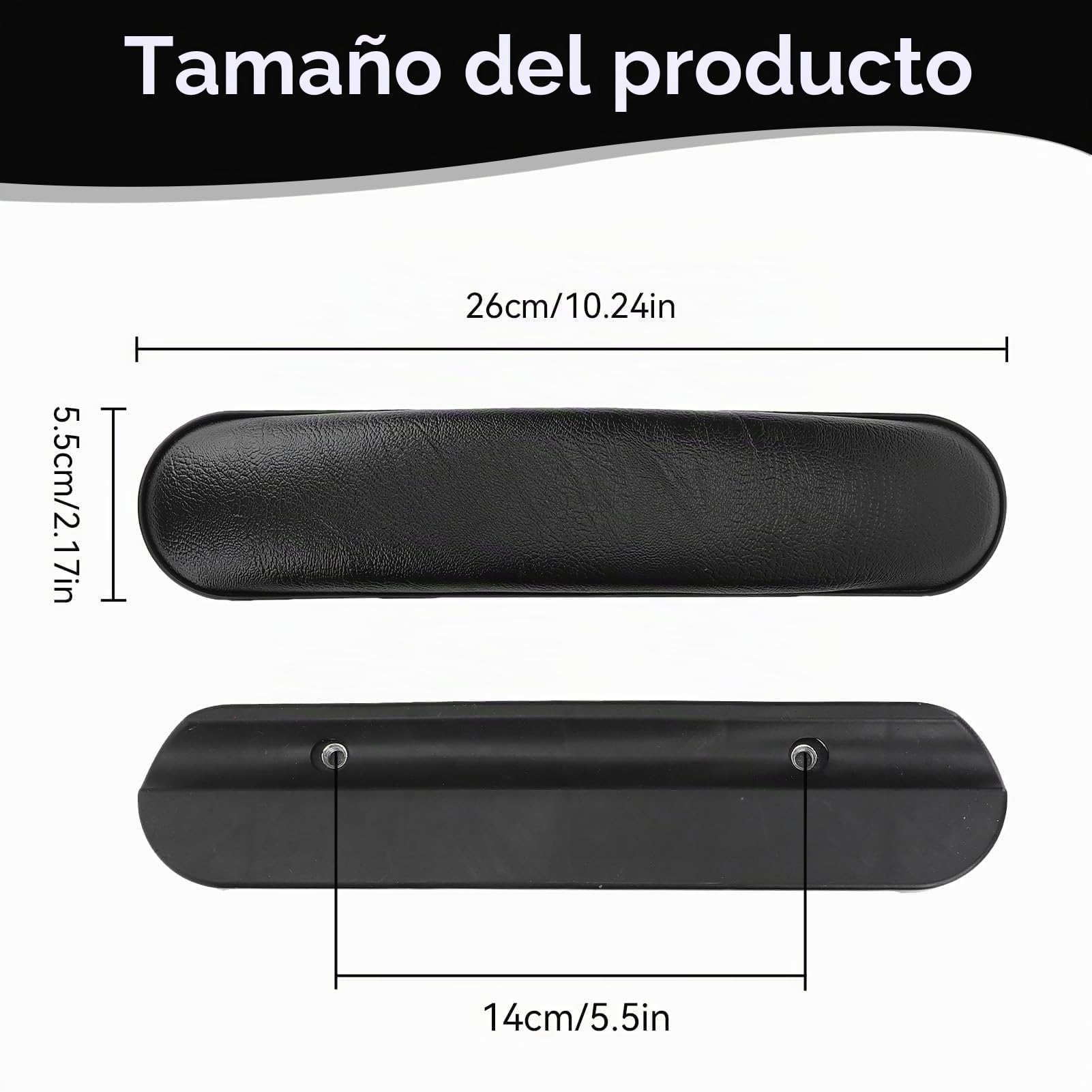 Funda para Reposabrazos De Silla De Ruedas, 2 Uds 26x5,5cm Funda Acolchada Universal Reposabrazos De Cuero PU Almohadillas Acolchadas cómodas reposabrazos de sillas de Ruedas para Niños Adultos