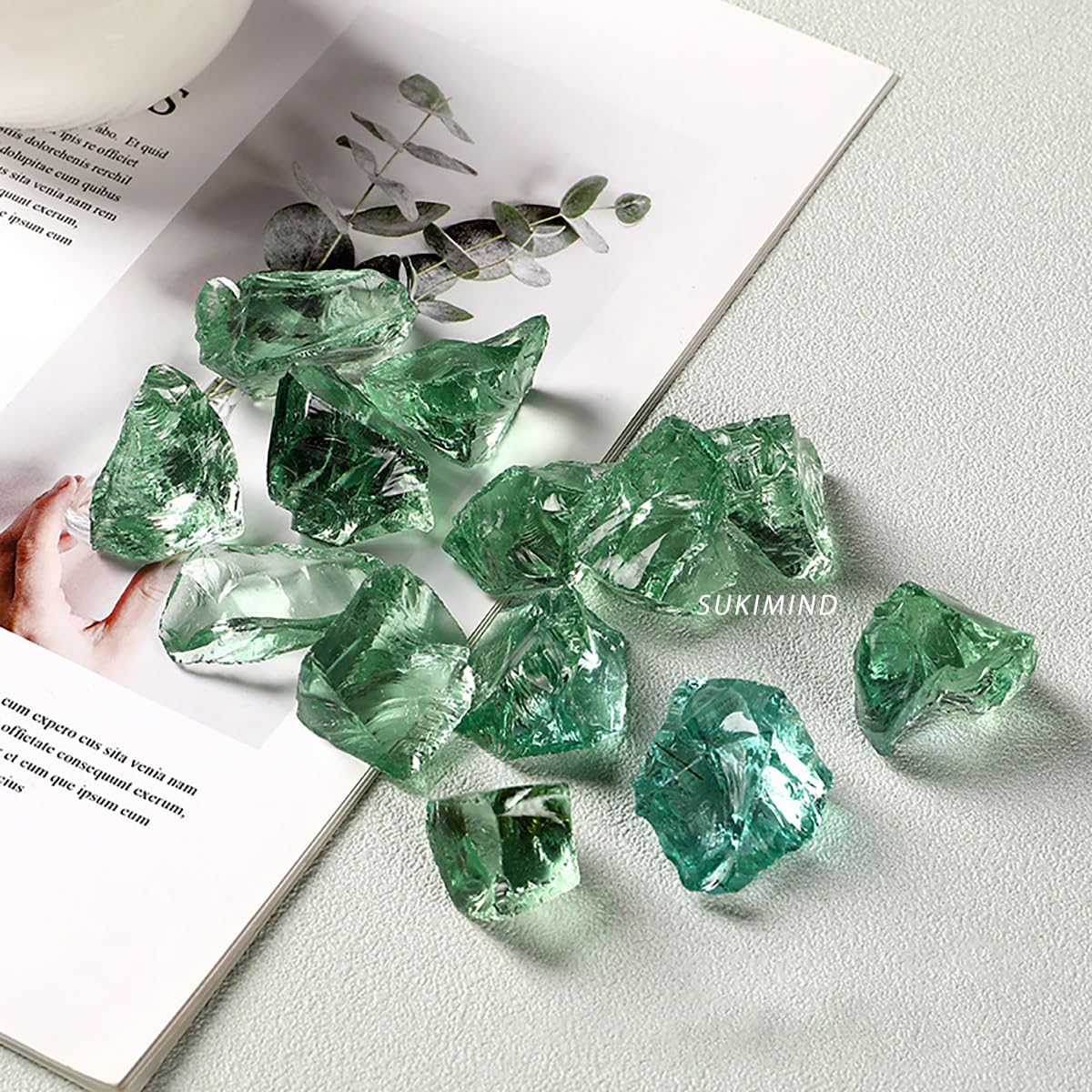 Amazon.co.jp: SUKIMIND 400gセット ライトグリーン琉璃石 かち割り
