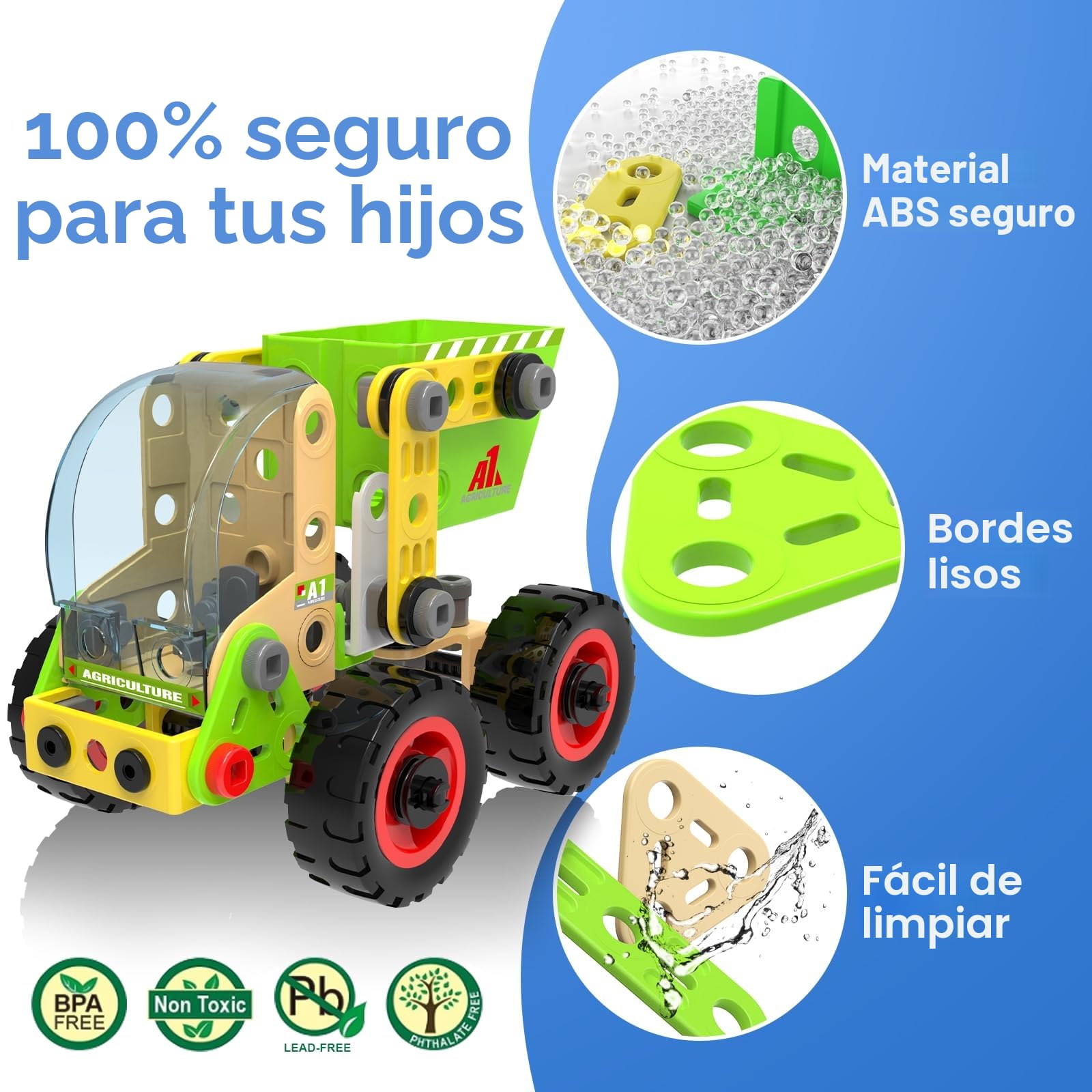 MOONTOY 14-en-1 Juguete de Construcción para Niños de 4, 5, 6, 7, 8, 9+ Años, Juguete Educativo Stem, Bloques de Construcción para Niños, Juegos Creativos, Niños y Niñas