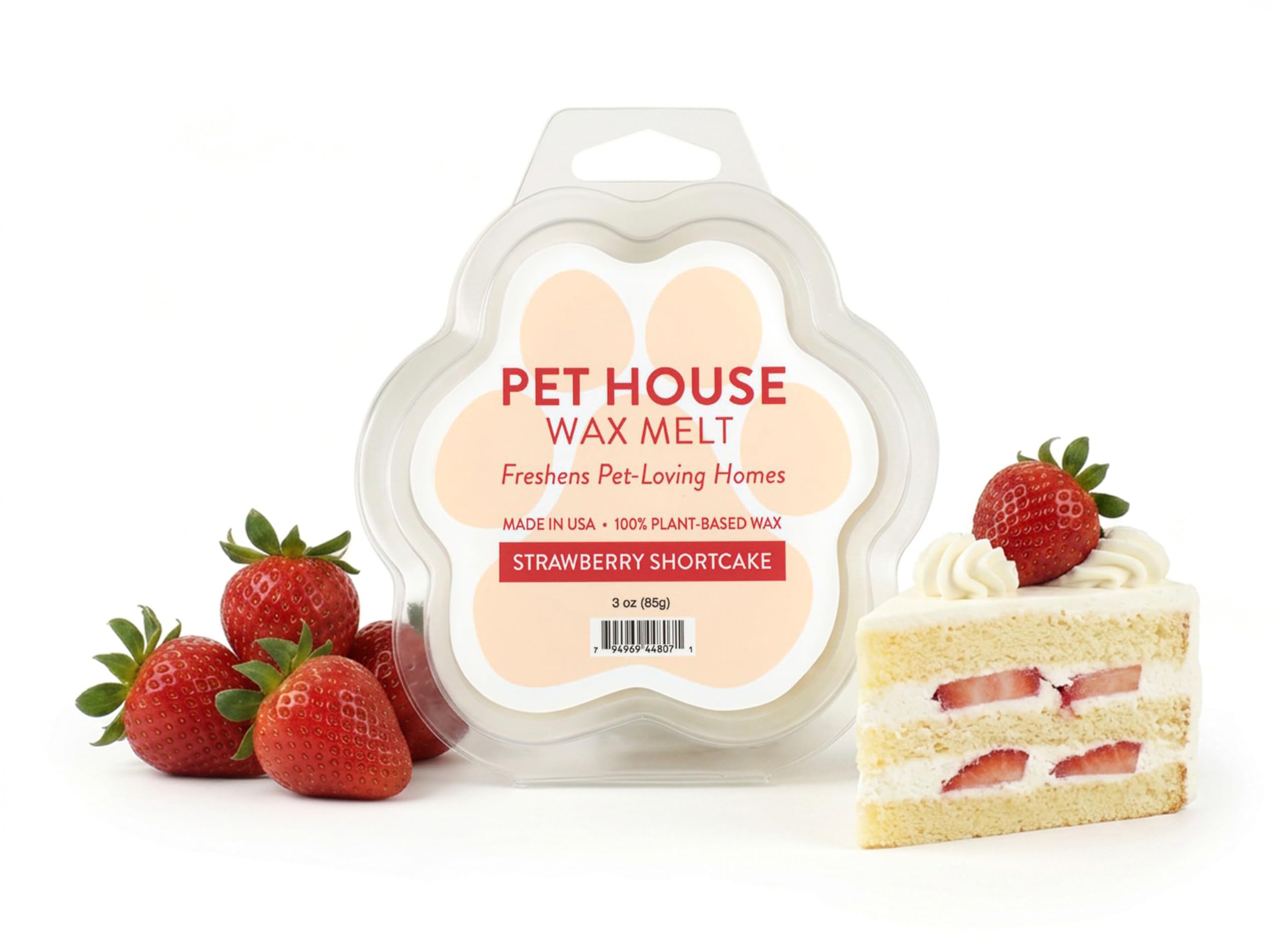 Strawberry Shortcake Scented Wax Melts Plant-Based Wax, 2 Pack Pet House