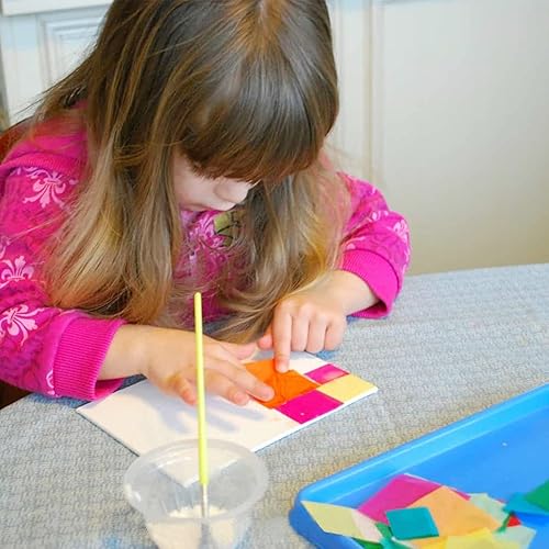 Miniatura 7 de 8000 unidades de papel de seda cuadrado de 2 pulgadas para manualidades, 40 papel de seda de colores surtidos, papel de seda para manualidades a