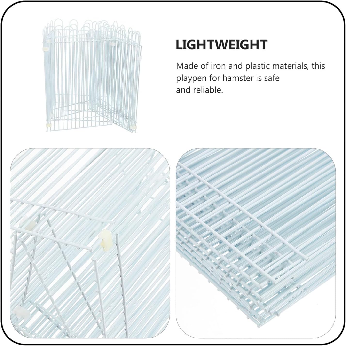 1 Set Hamster Playpen Panels Indoor Small Pet Enclosure Fence Easy Assembly for Space for Hamsters Guinea Pigs and Other Small Animals