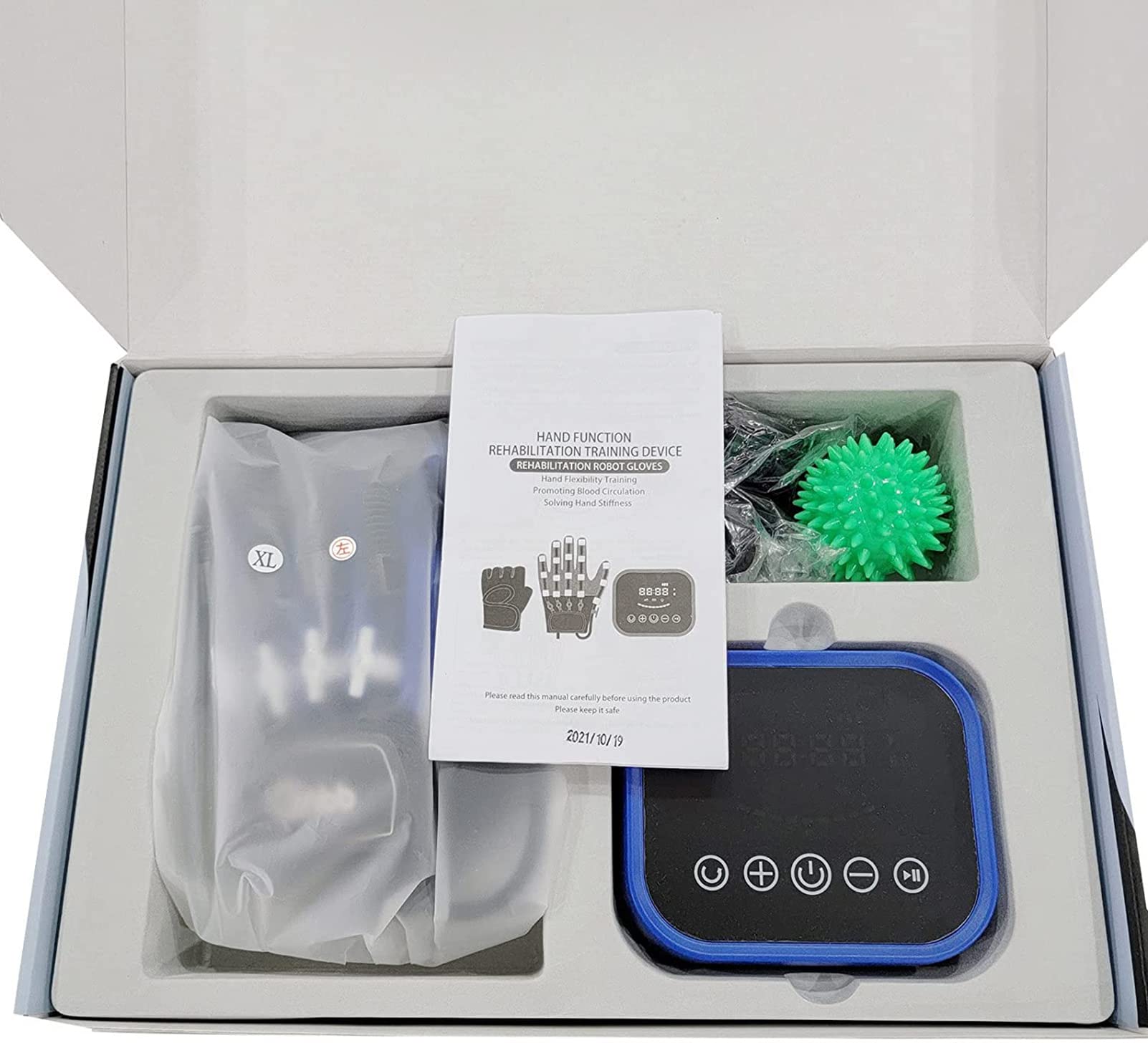 Guantes De Robot De Rehabilitación De Presión De Aire, Entrenador De Dedos De Hemiplejía De Trazo Automático, para Corrección De Flexión De Dedos, para Pacientes con Disfunción De La Mano