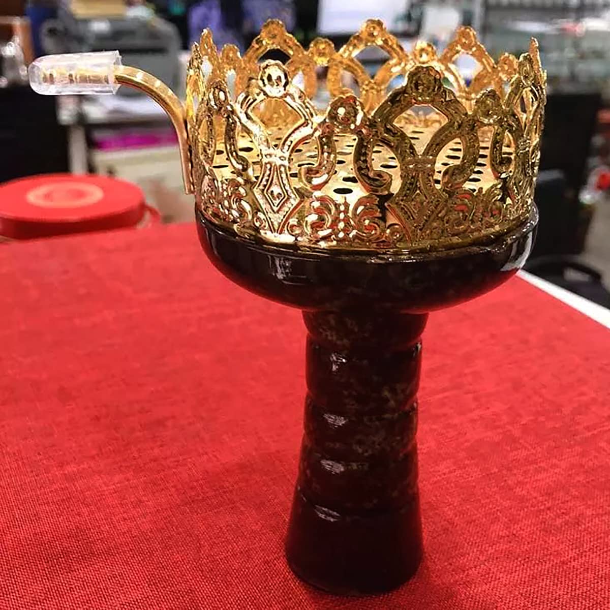 Hookah Crown Molding Hookah Coal Holder with Heat Management Screen for