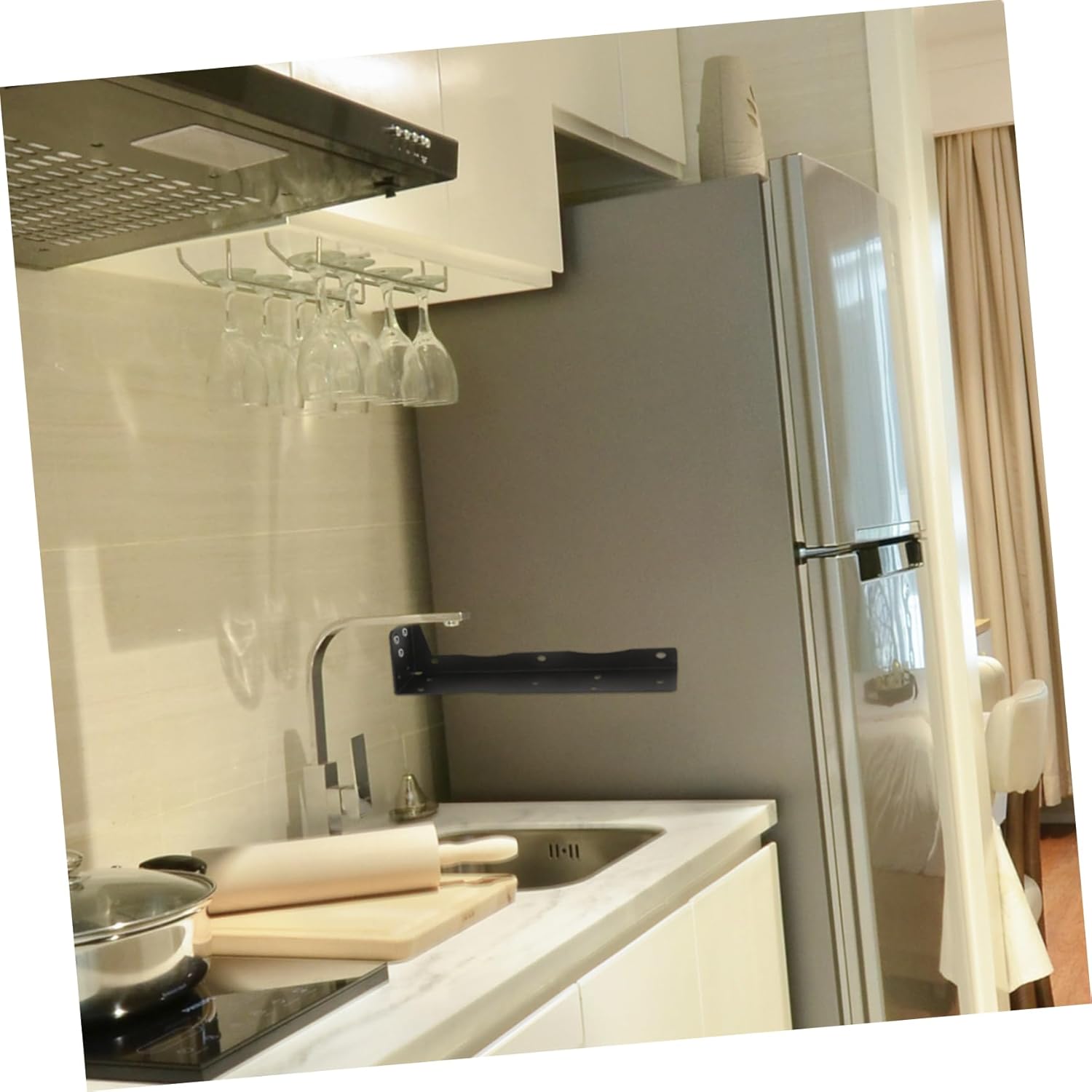 2Pcs Heavy Duty Wall Shelf Brackets Support for Shelves Sturdy Storage for Home Garage Office and More