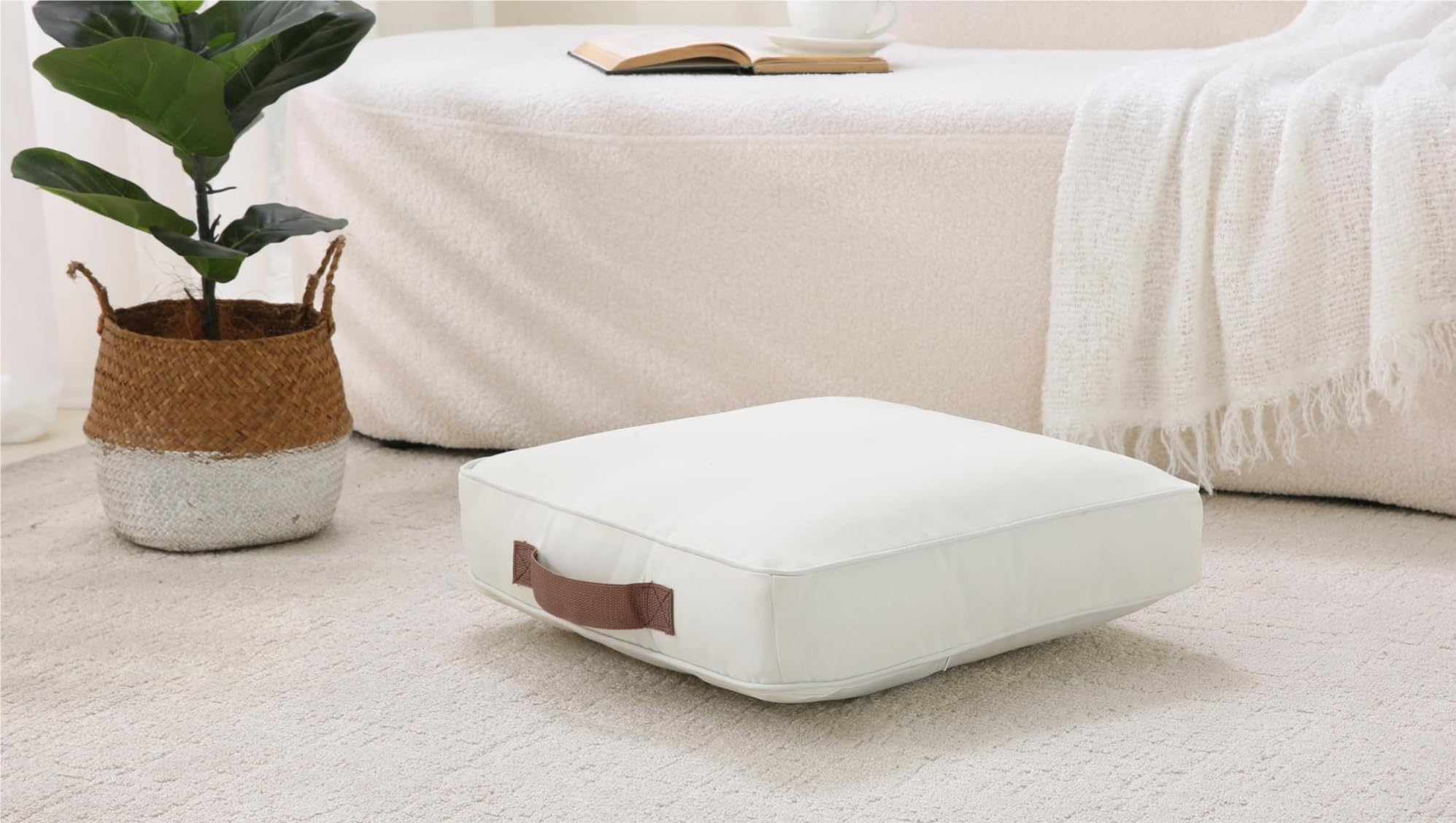 Almohadillas de suelo grandes, cojines cuadrados de suelo para adultos, cojines gruesos de alta calidad, cojines de yoga 45cm