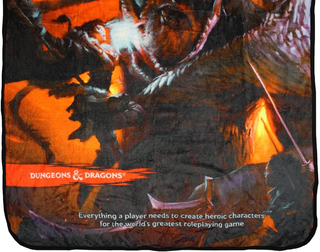 Bioworld Dungeons and Dragons D&D Player’s Handbook – Manta de felpa