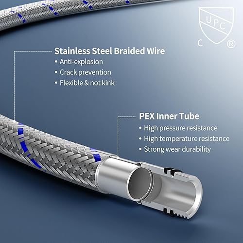 Miniatura 6 de Grifo de baño negro mate de 8 pulgadas, grifo de baño de 3 agujeros, dos asas, grifo de lavabo de lavabo para lavabo de baño con líneas de