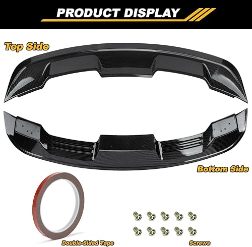 Miniatura 6 de PSLER Alerón estilo GT para Mustang Coupe 2DR, GT500 GT350 estilo 2015-2022, alerón trasero de automóvil estilo GT estilo deportivo tapa de maletero