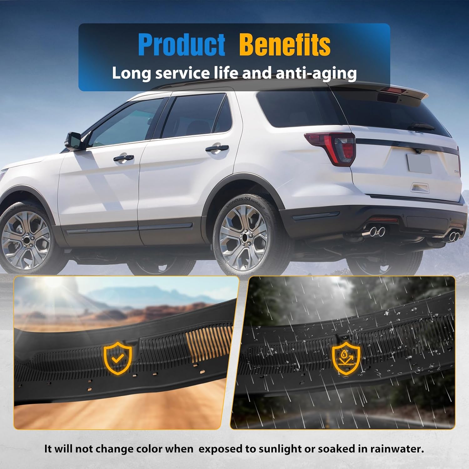 Windshield Cowl Grille Top BB5Z78022A68AA Compatible with Ford Explorer 2011-2019 windshield cowl BB5Z78022A68A